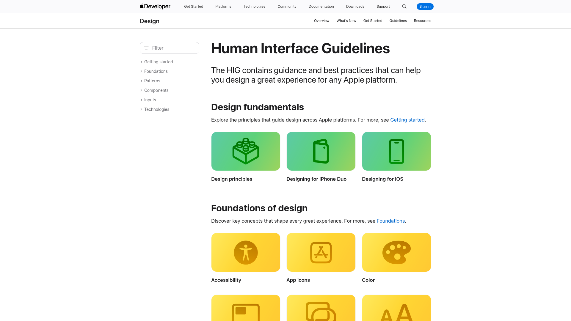 Apple HIG preview