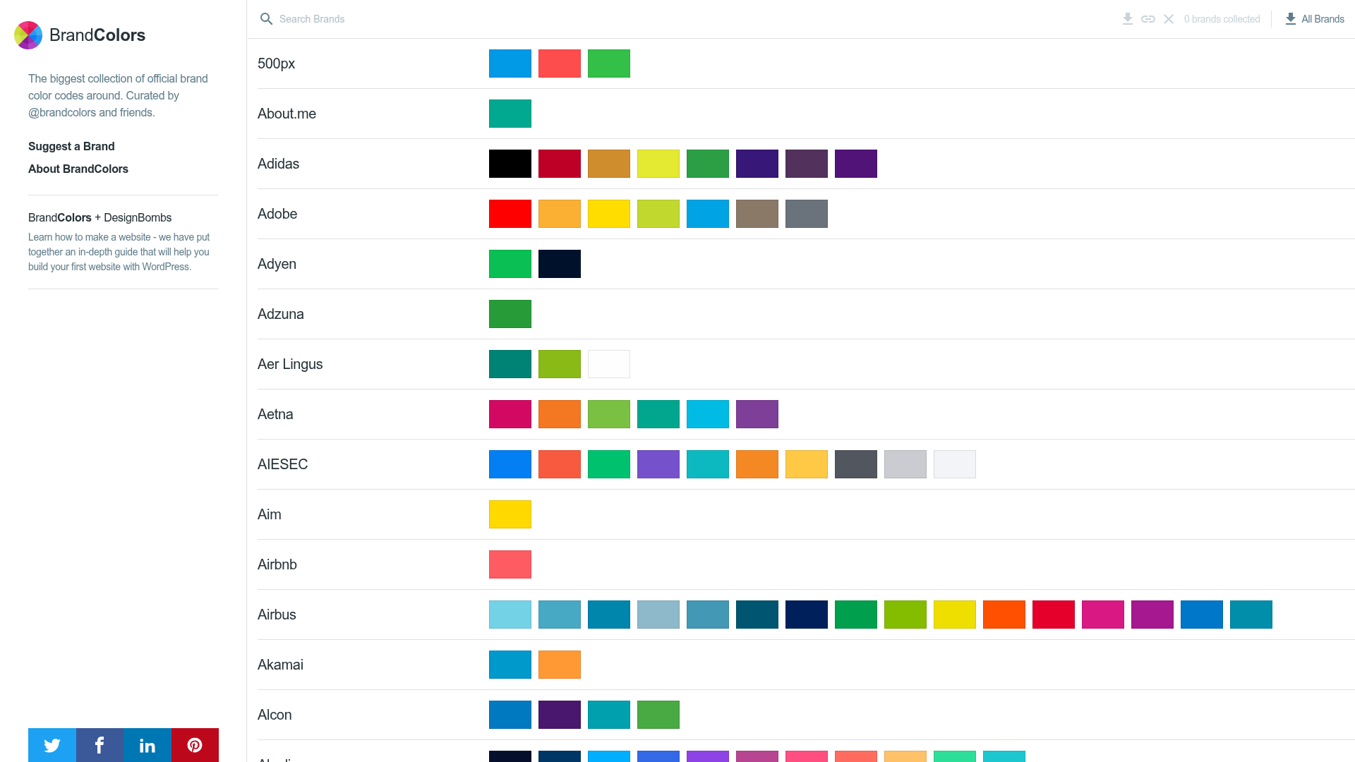 Brand Colors preview