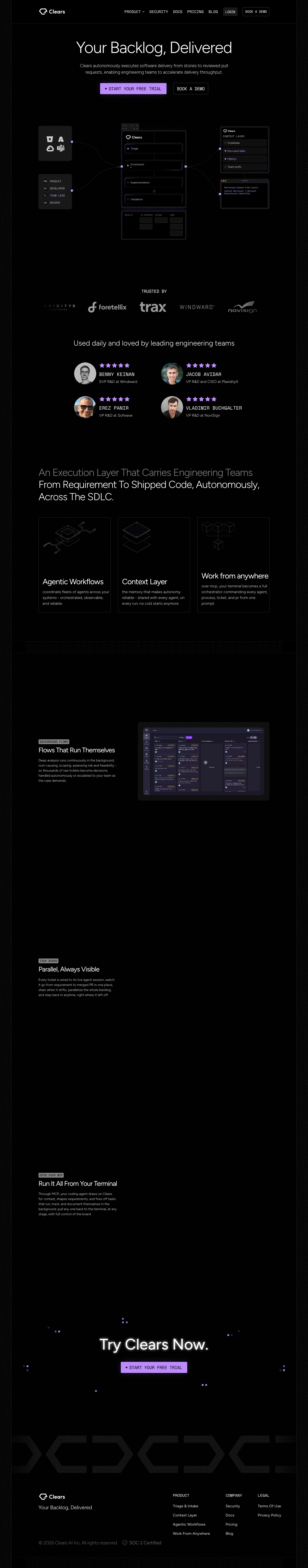 Clears desktop screenshot