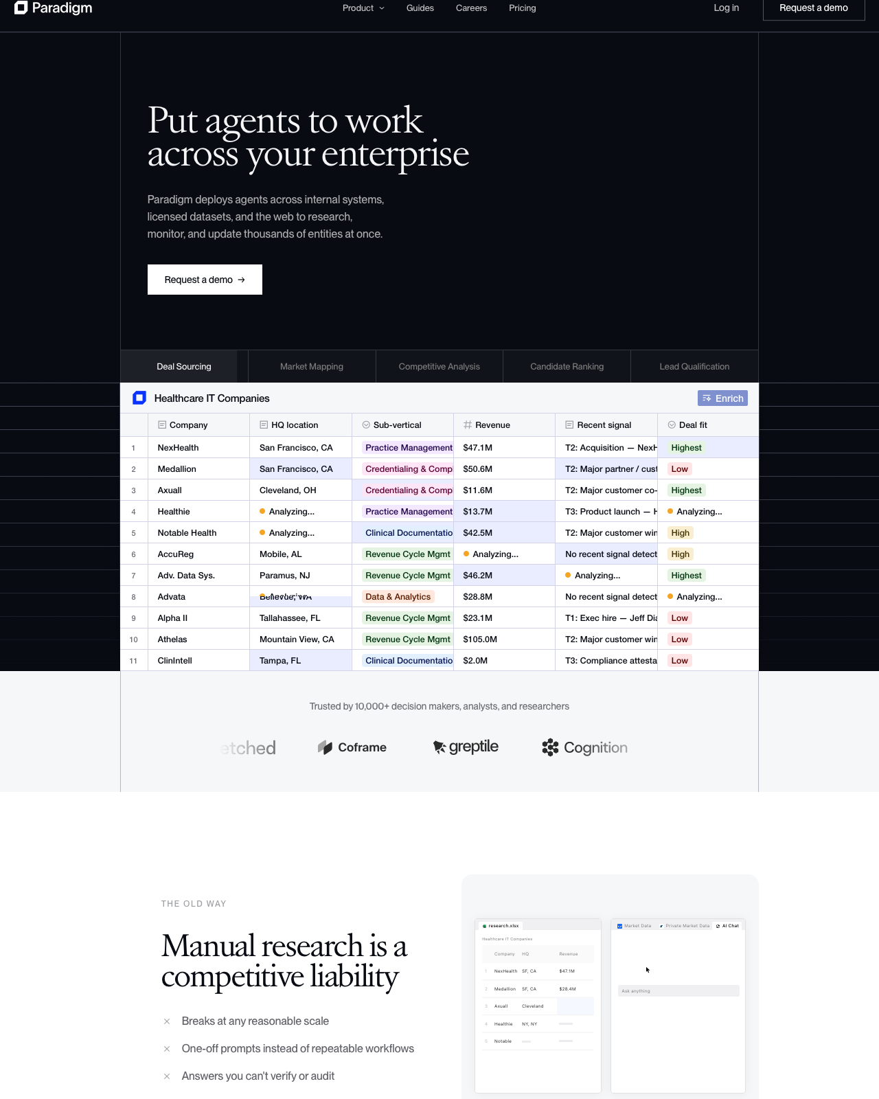 Paradigm screenshot