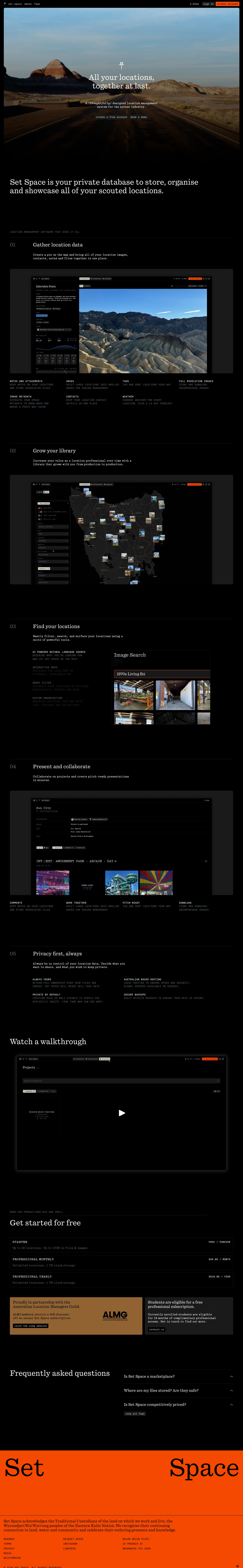 Set Space desktop screenshot