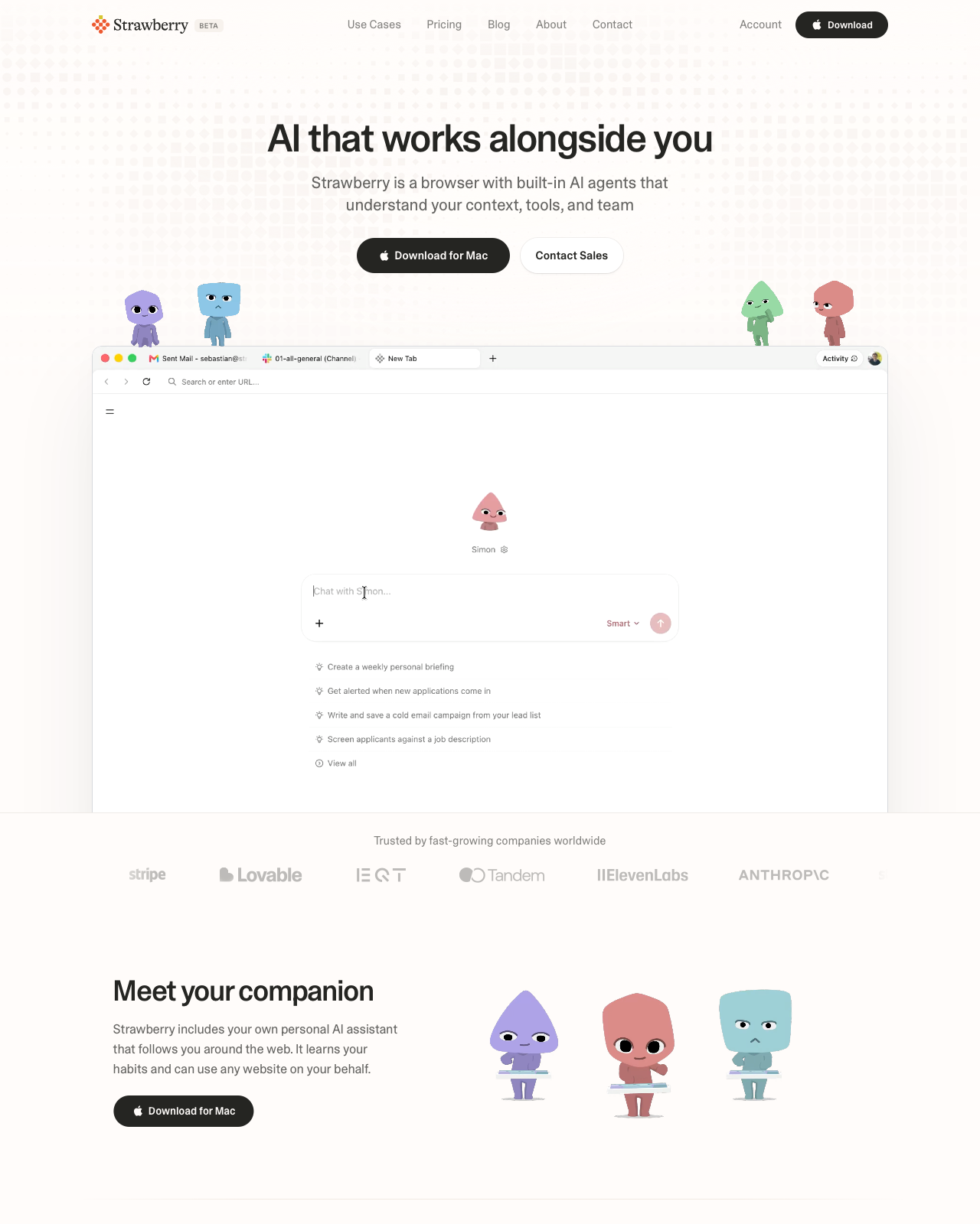 Strawberry Browser screenshot