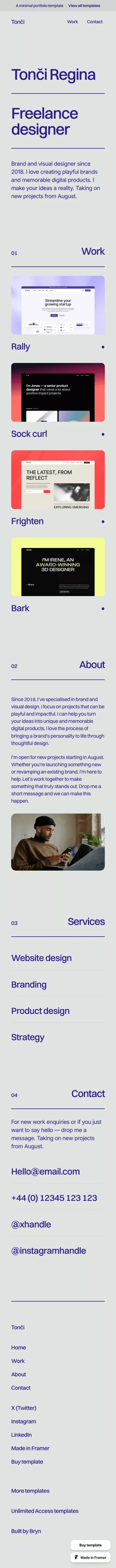 Accent - Portfolio Template for Framer mobile screenshot