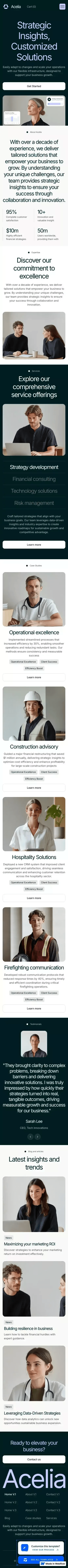 Acelia - Webflow Ecommerce website template mobile screenshot