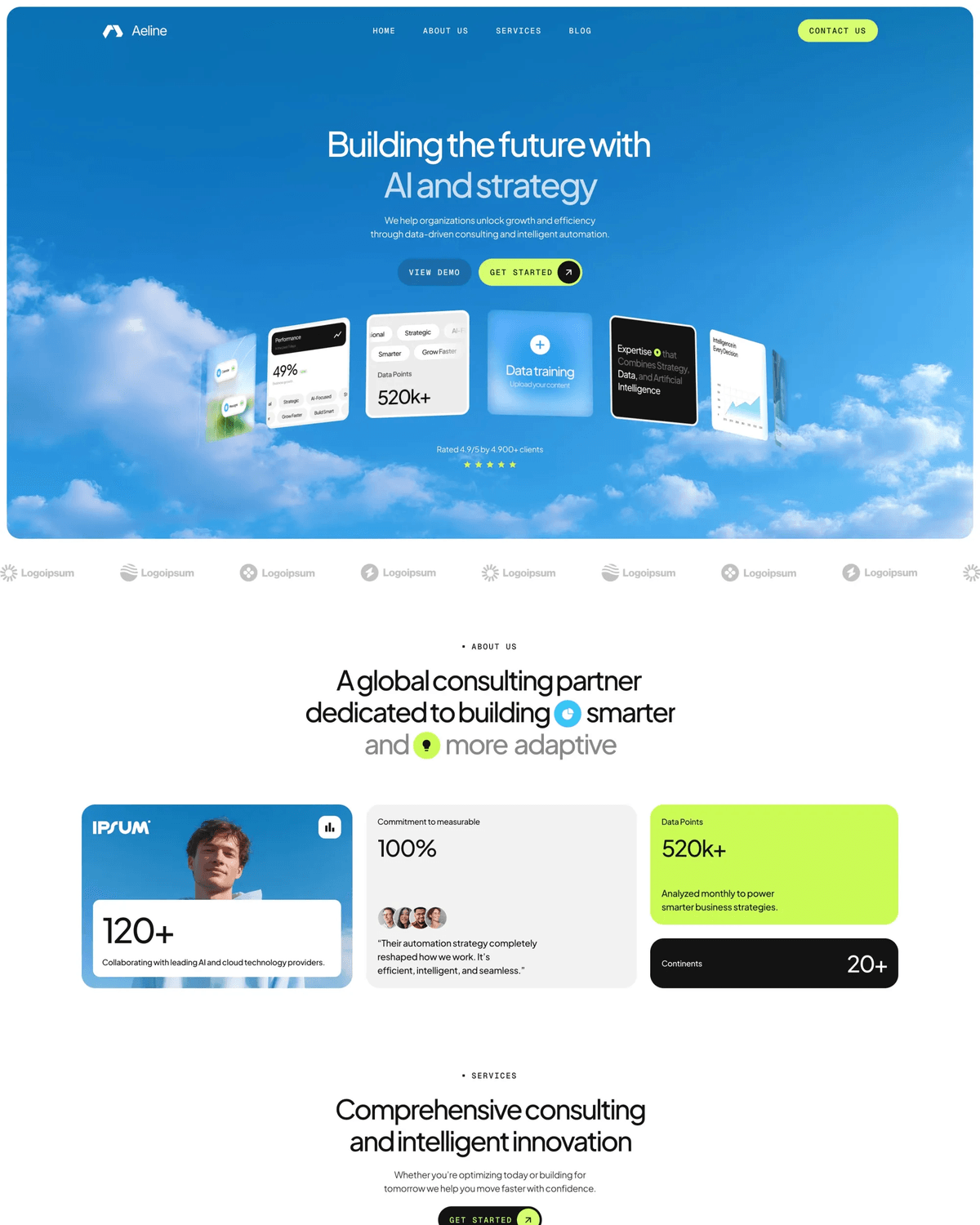 Aeline AI Template screenshot