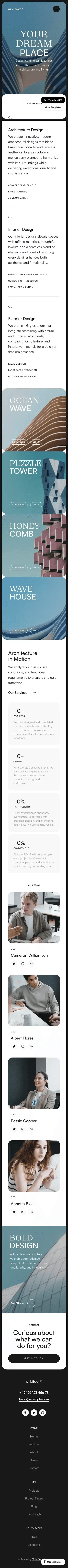 Arkitect - Architecture Framer Template mobile screenshot