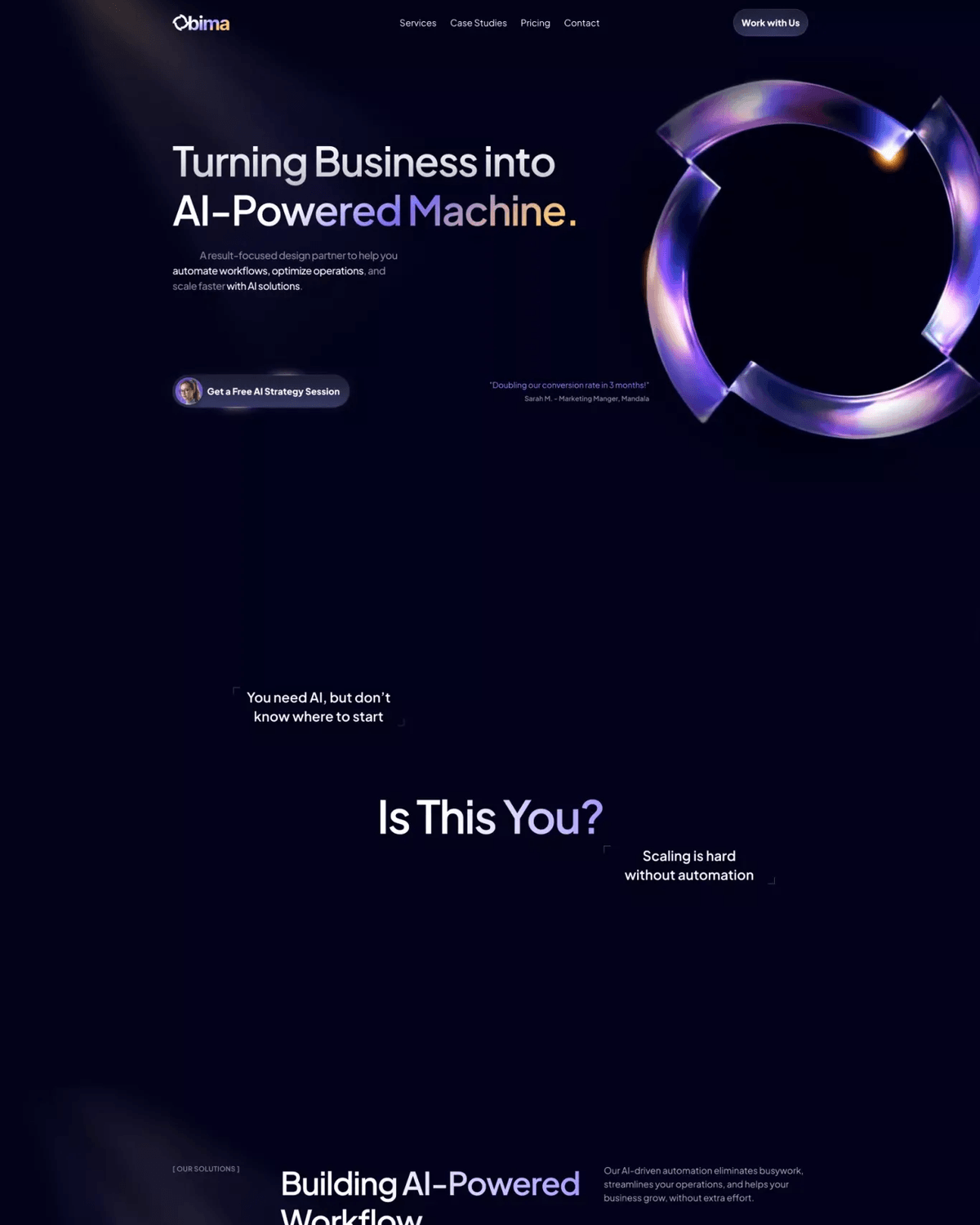 Bima - AI Automation Agency screenshot