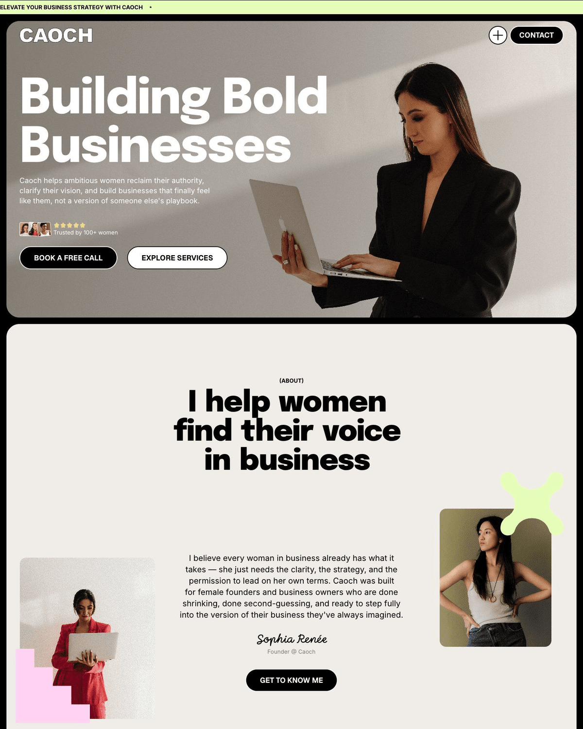 Caoch - Website Template for Consulting and Coaching screenshot