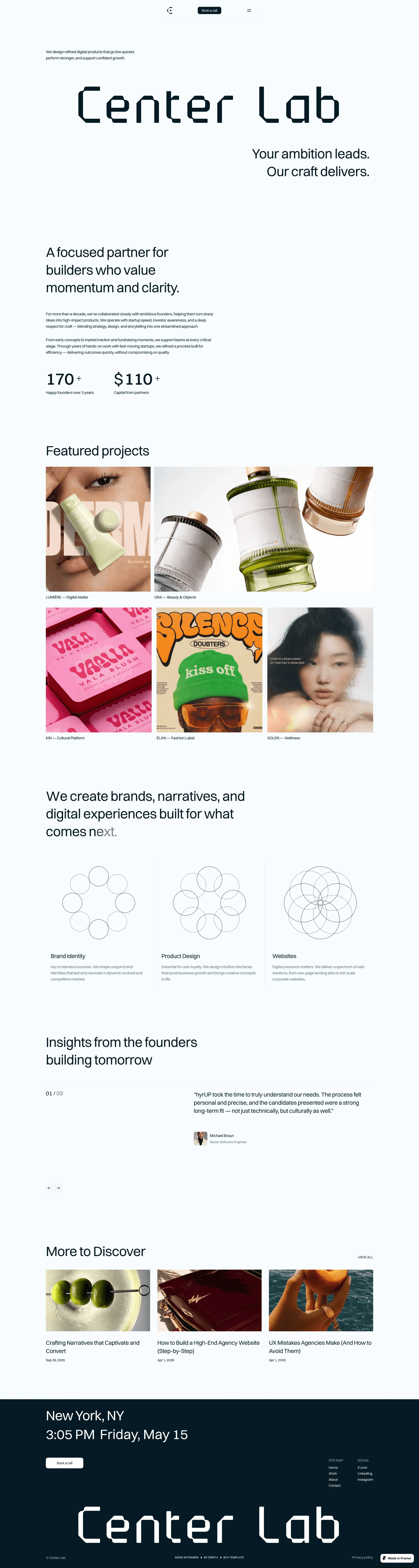CenterLab - Studio Template desktop screenshot
