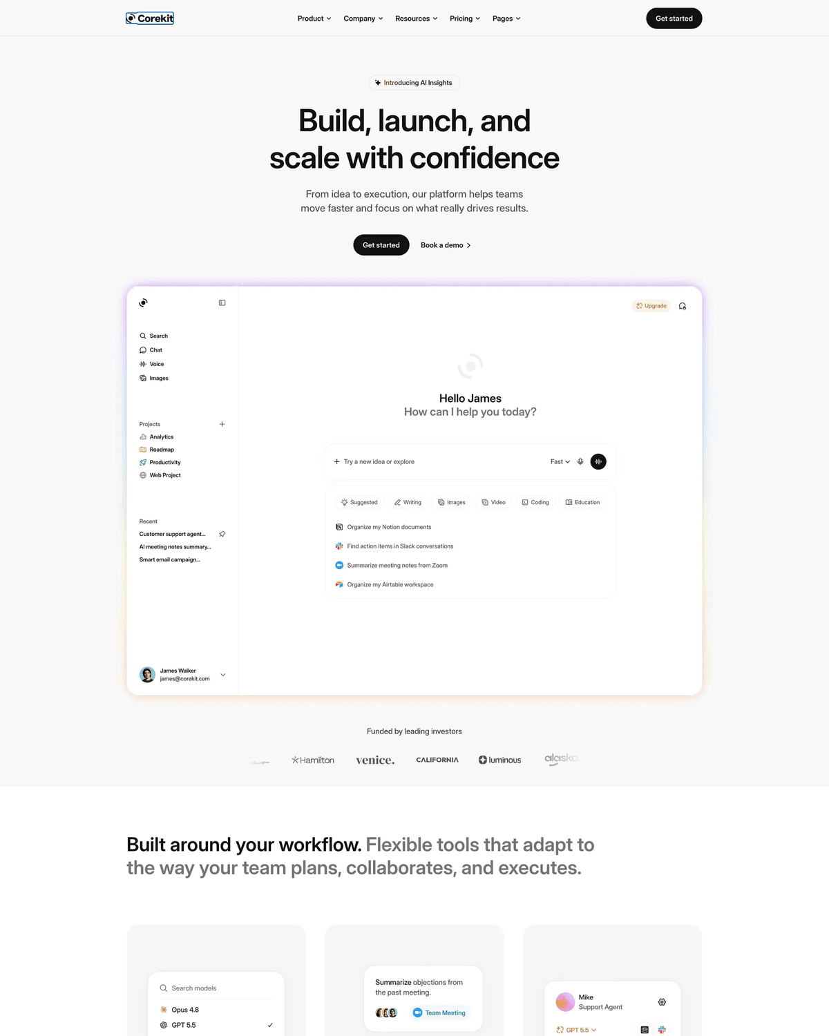 Corekit - AI SaaS Startup Template screenshot