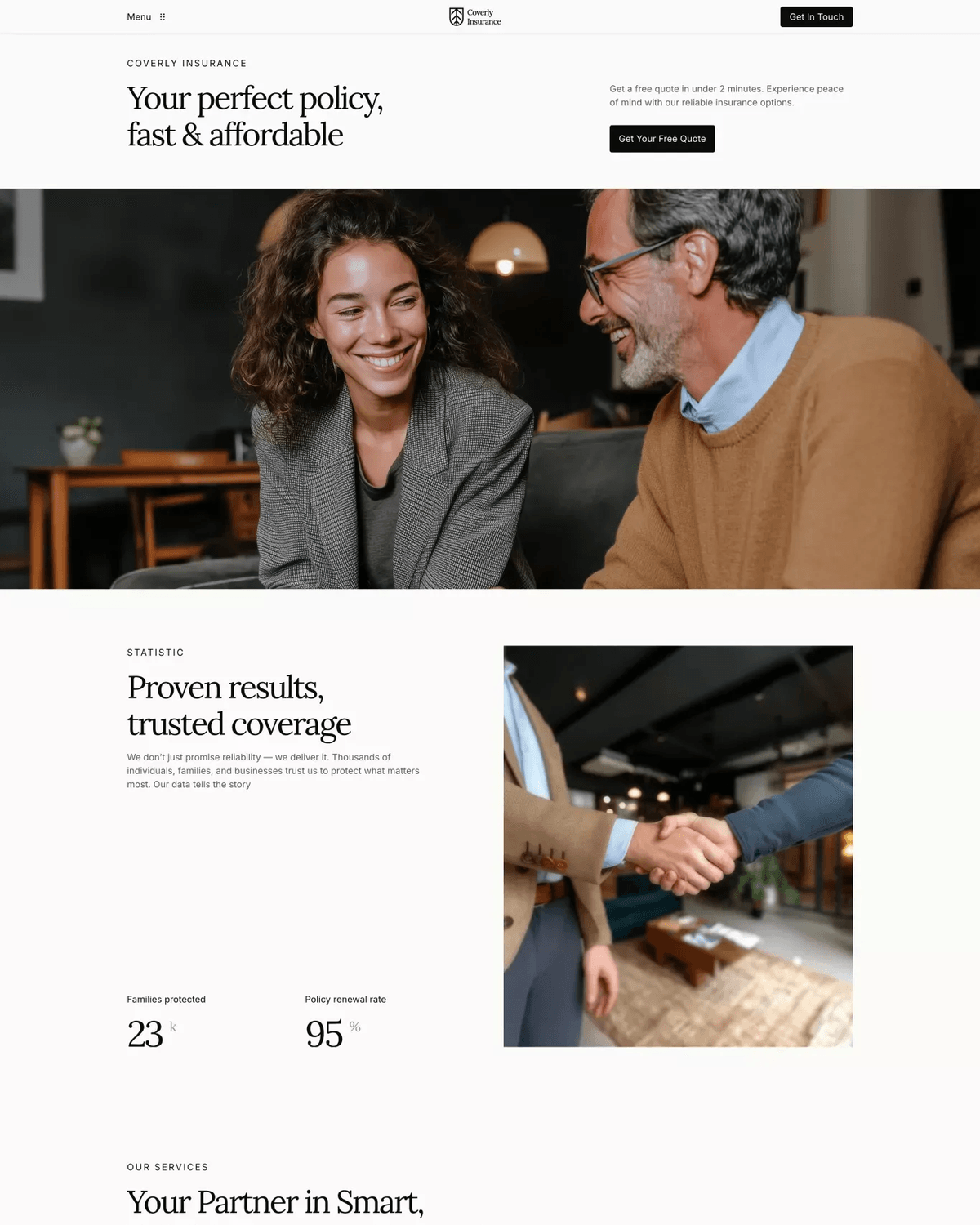 Coverly - Insurance Website Template screenshot