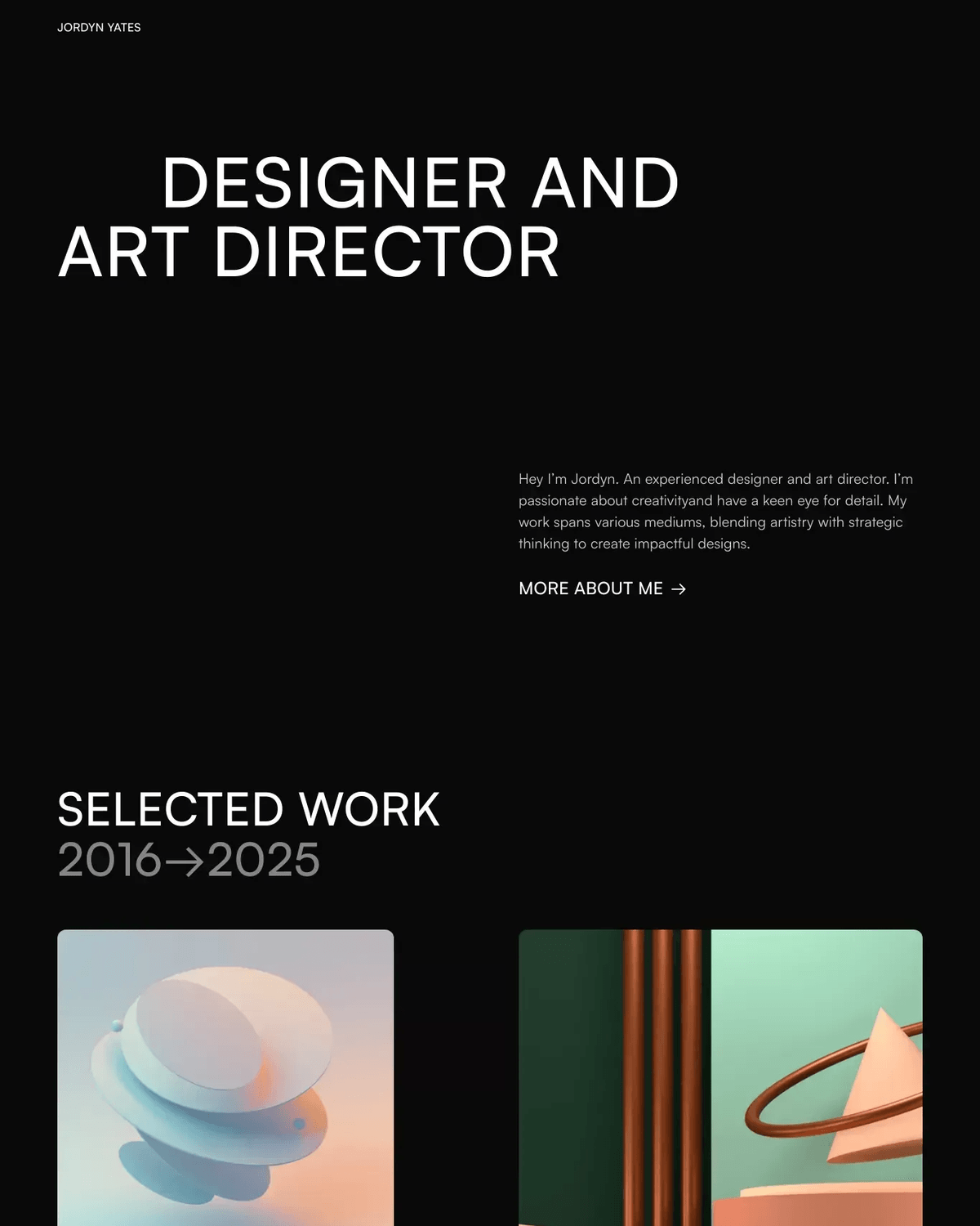 Darkfolio · Portfolio Template for Framer screenshot