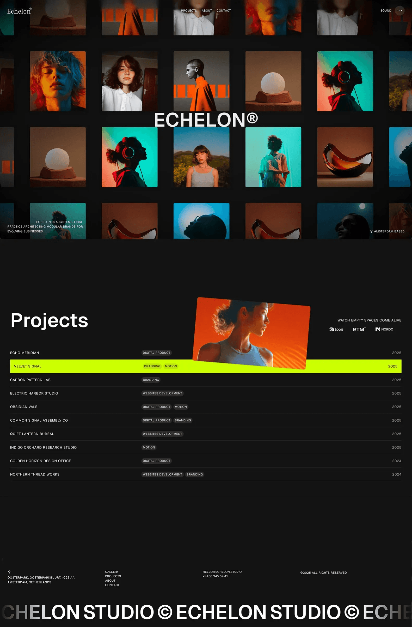 Echelon Studio - Digital Design & Creative Direction desktop screenshot