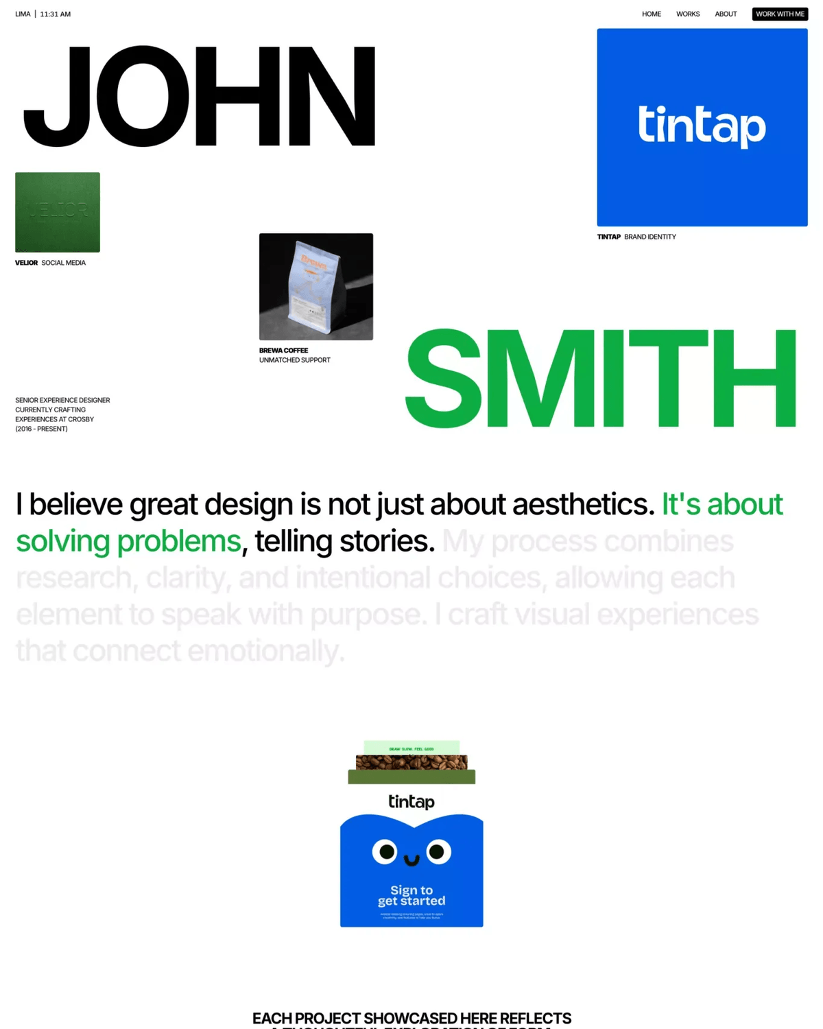 Exotica - Portfolio Website Template screenshot