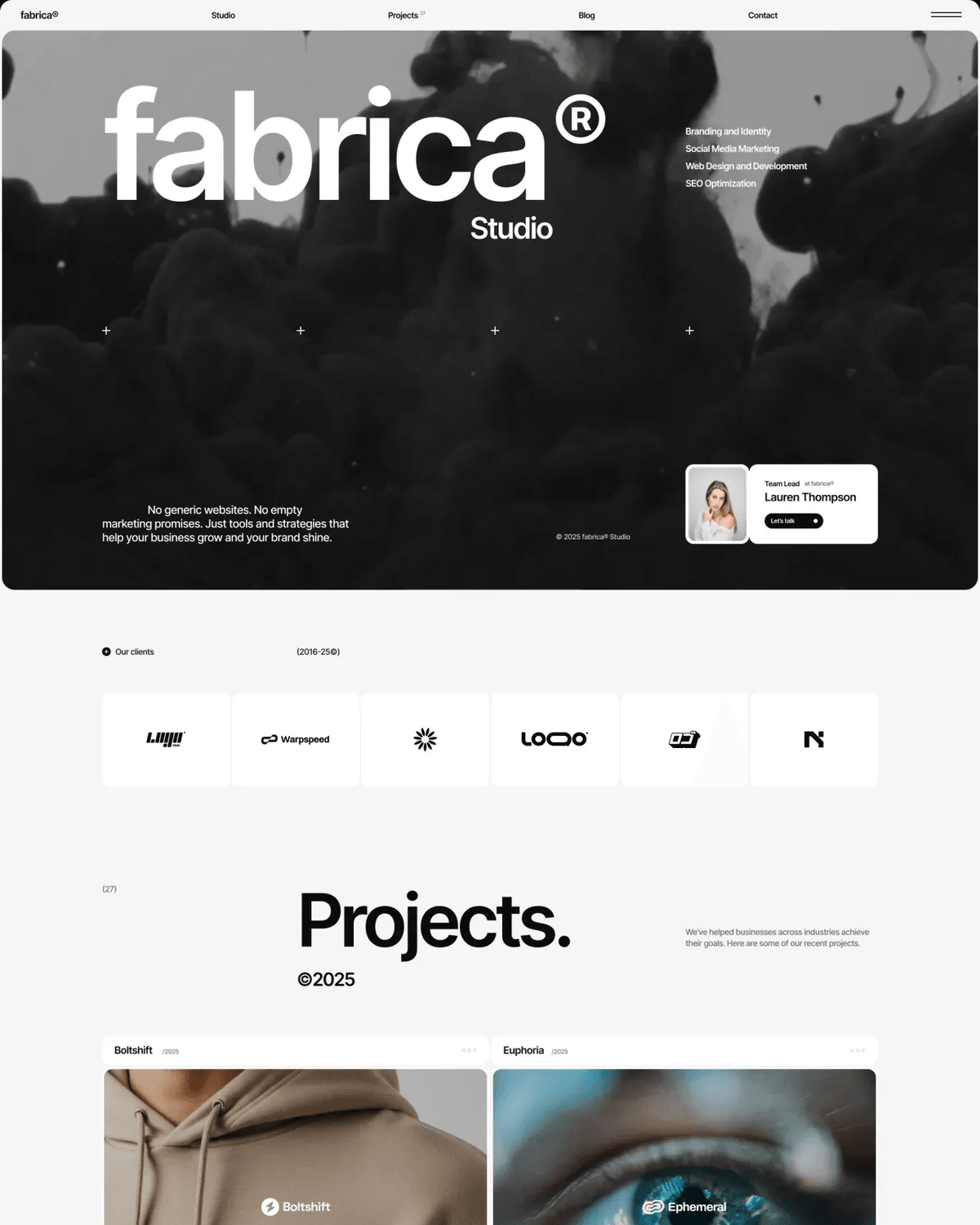 Fabrica Studio - Web Design, Branding & Digital Growth screenshot
