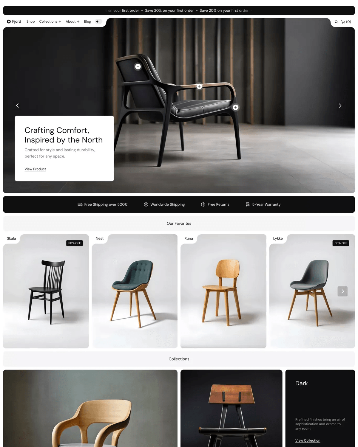 Fjord - E-Commerce Framer Template screenshot