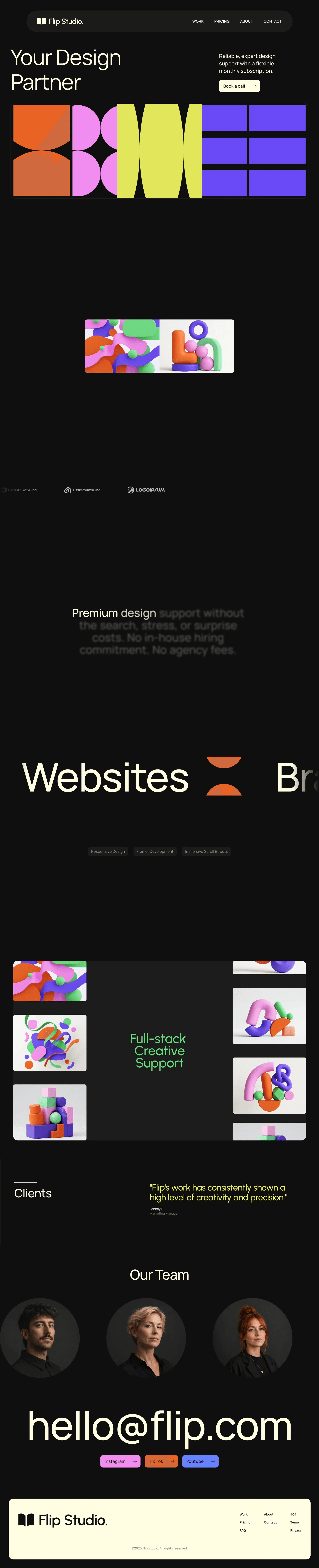 Flip Studio - Web Design, Branding & Creative Studio desktop screenshot