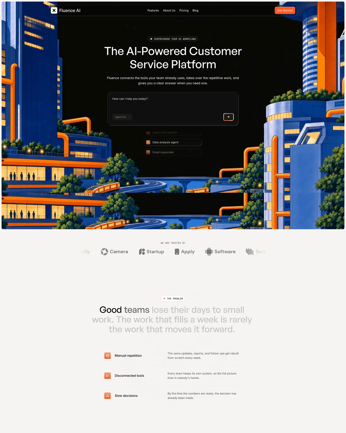 Fluence AI - SaaS & AI Startup Template screenshot