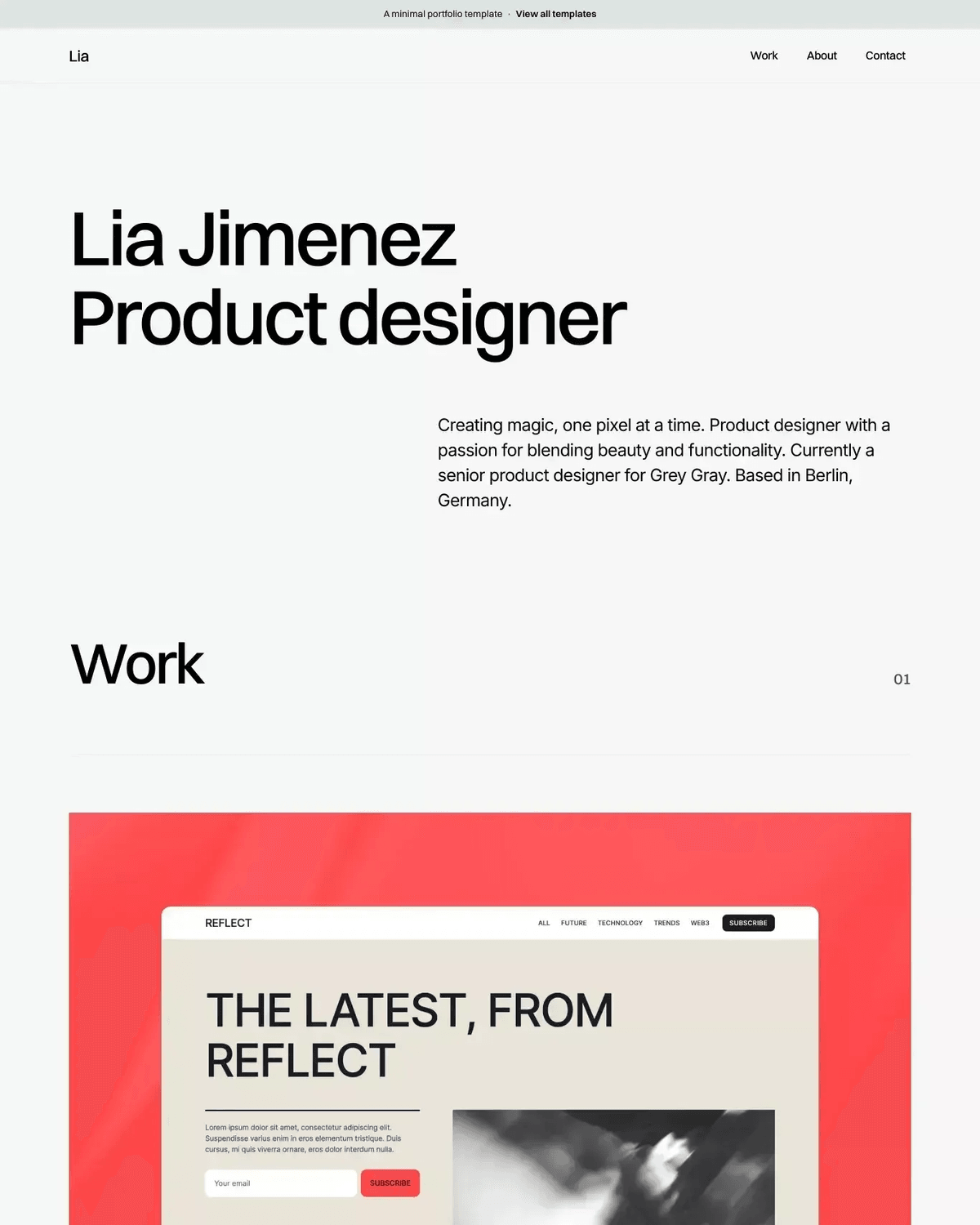 Format - Portfolio Template for Framer screenshot