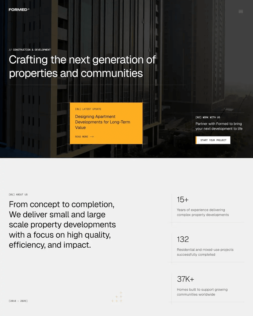 Formed - Construction & Property Website Template for Framer screenshot