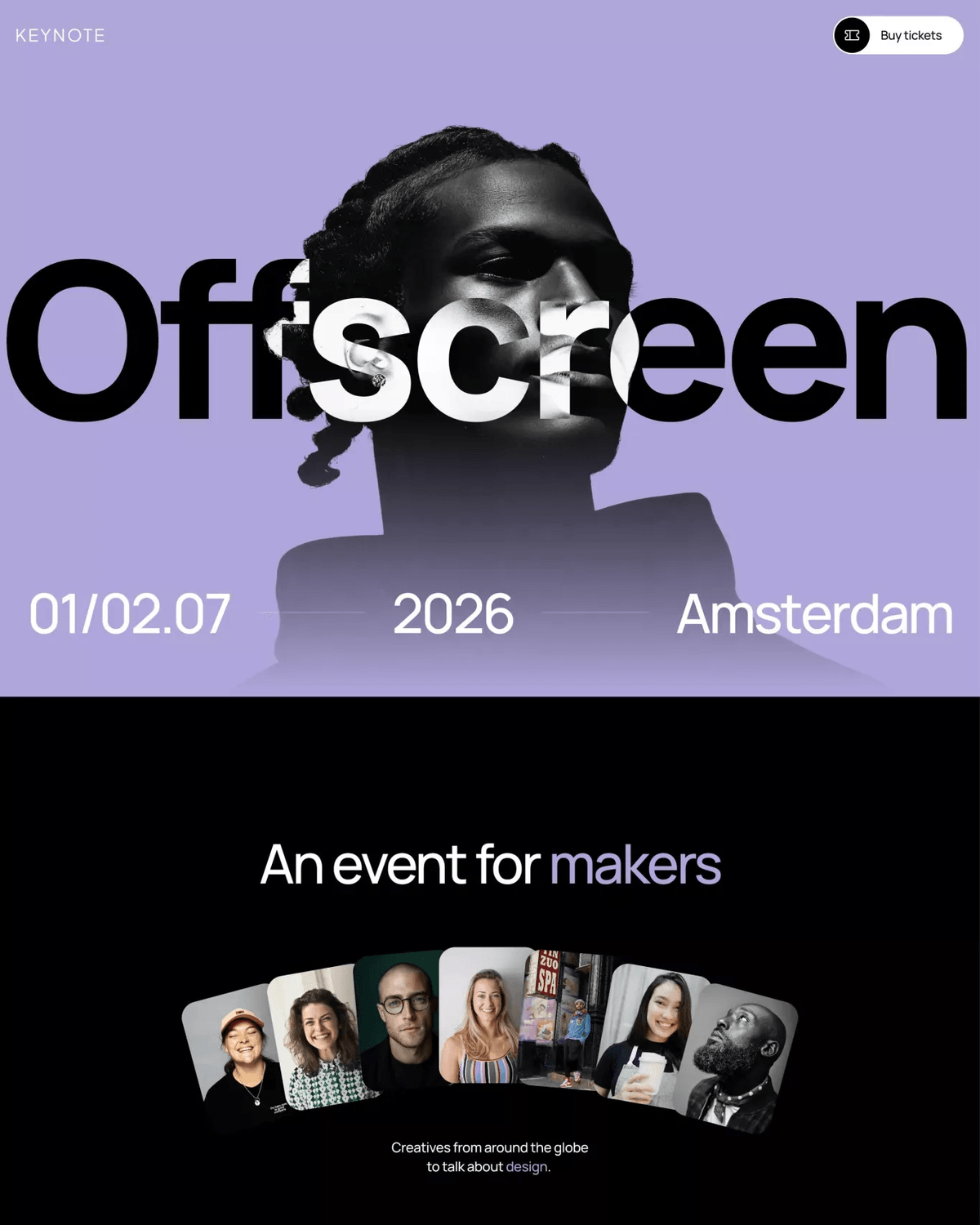 Keynote - Premium Event Template for Framer screenshot