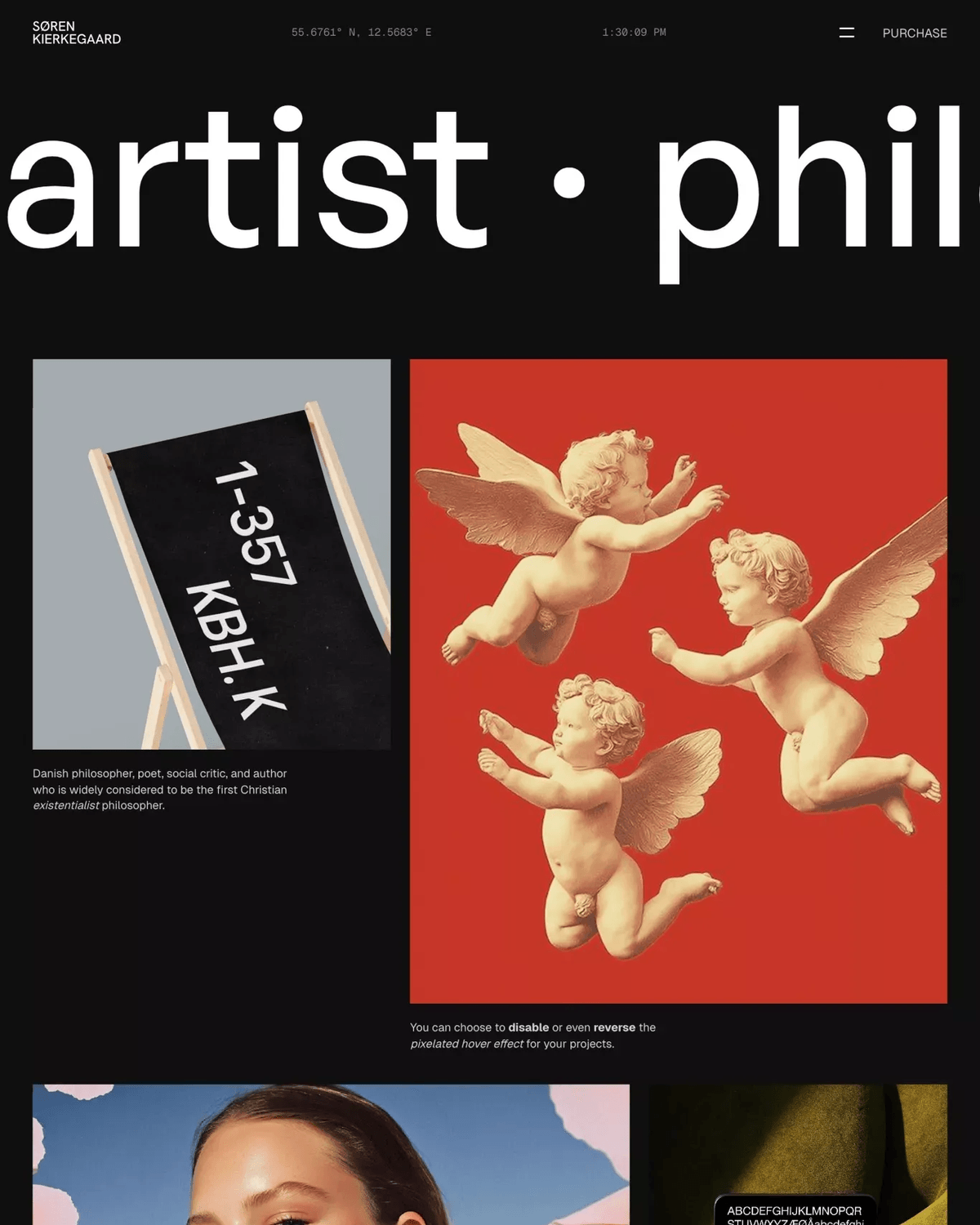 Kierkegaard - Portfolio Boutique Studio Framer Template screenshot