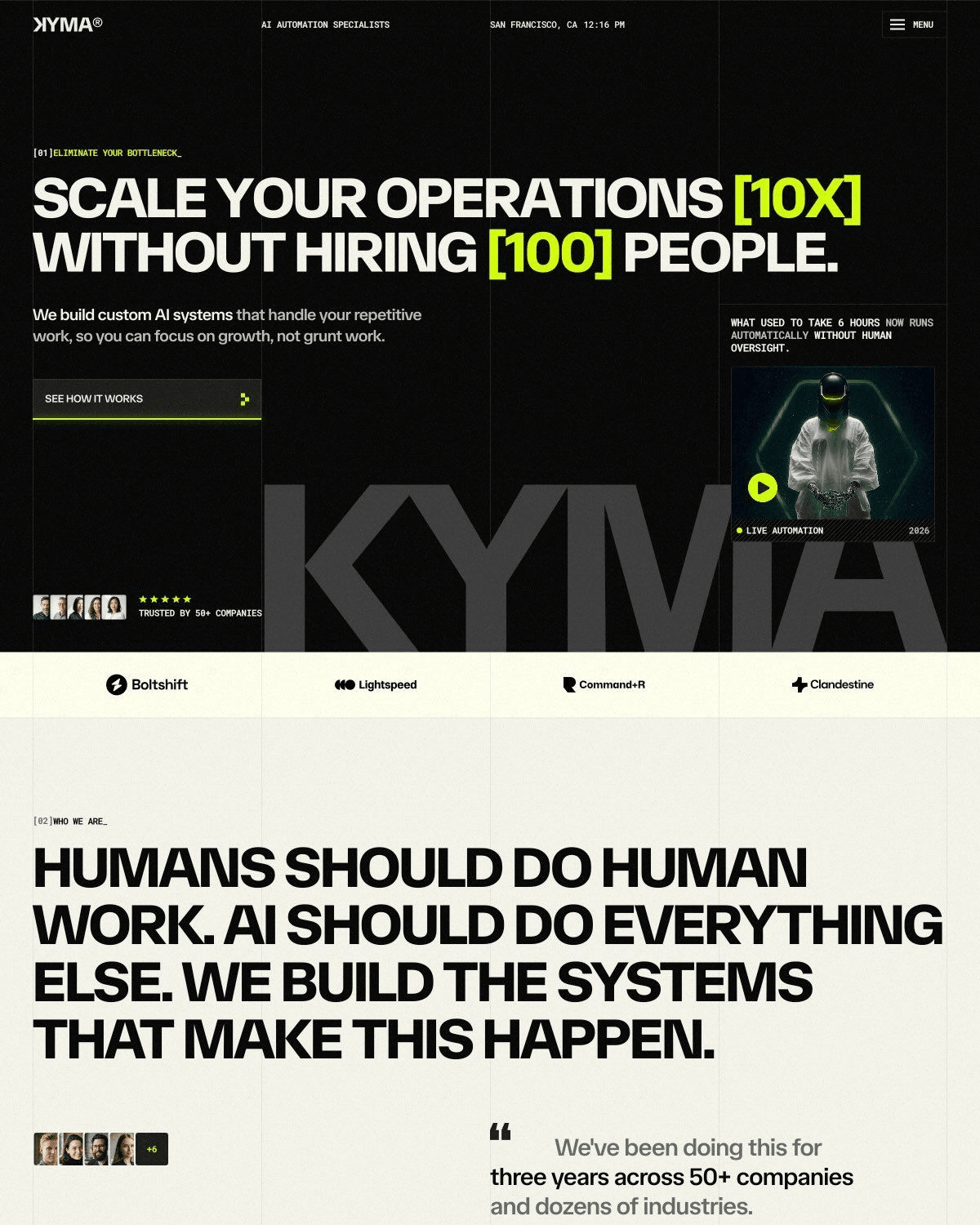 KYMA - AI Automation Agency Template for Framer screenshot