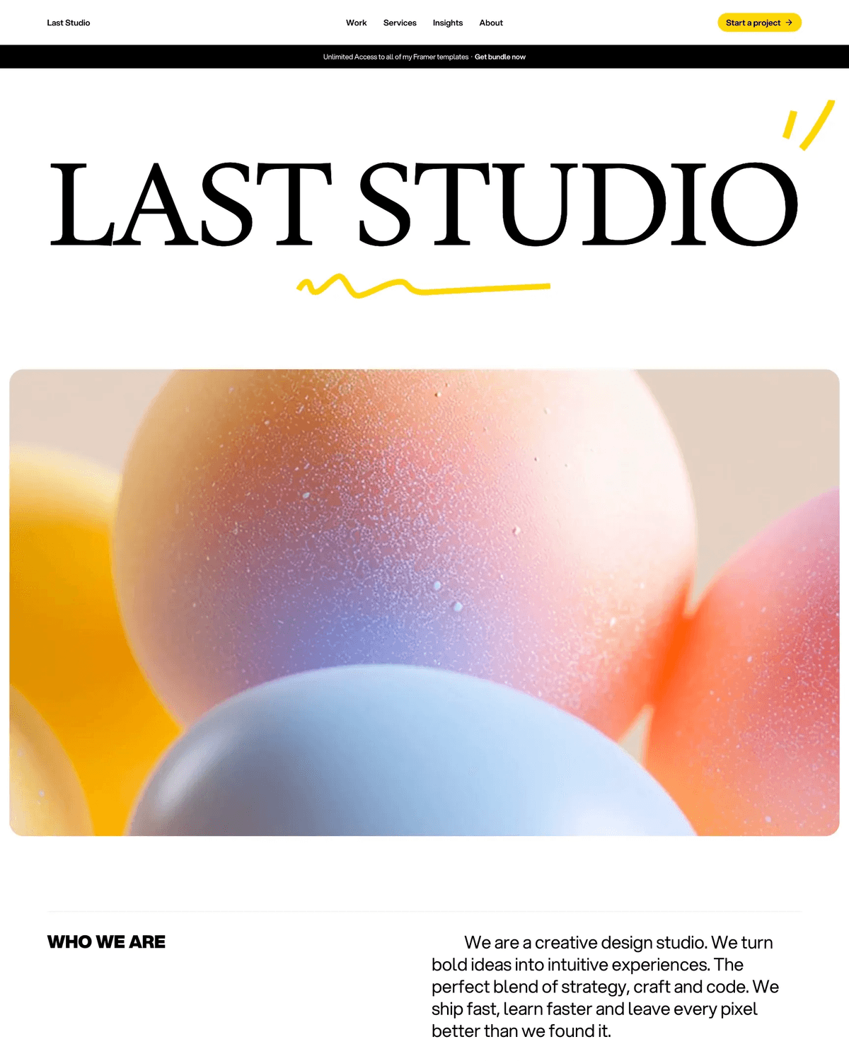 Last Studio · Agency Template for Framer screenshot