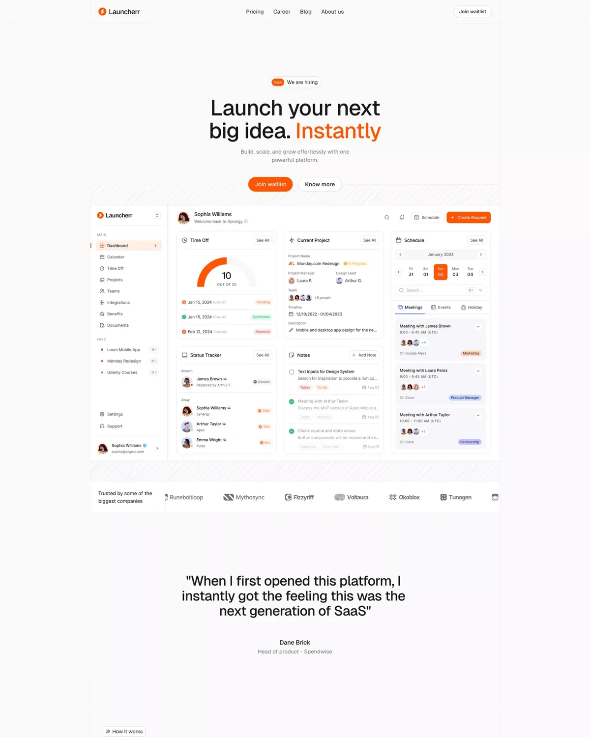 Launcherr - Framer premium SAAS website kit screenshot