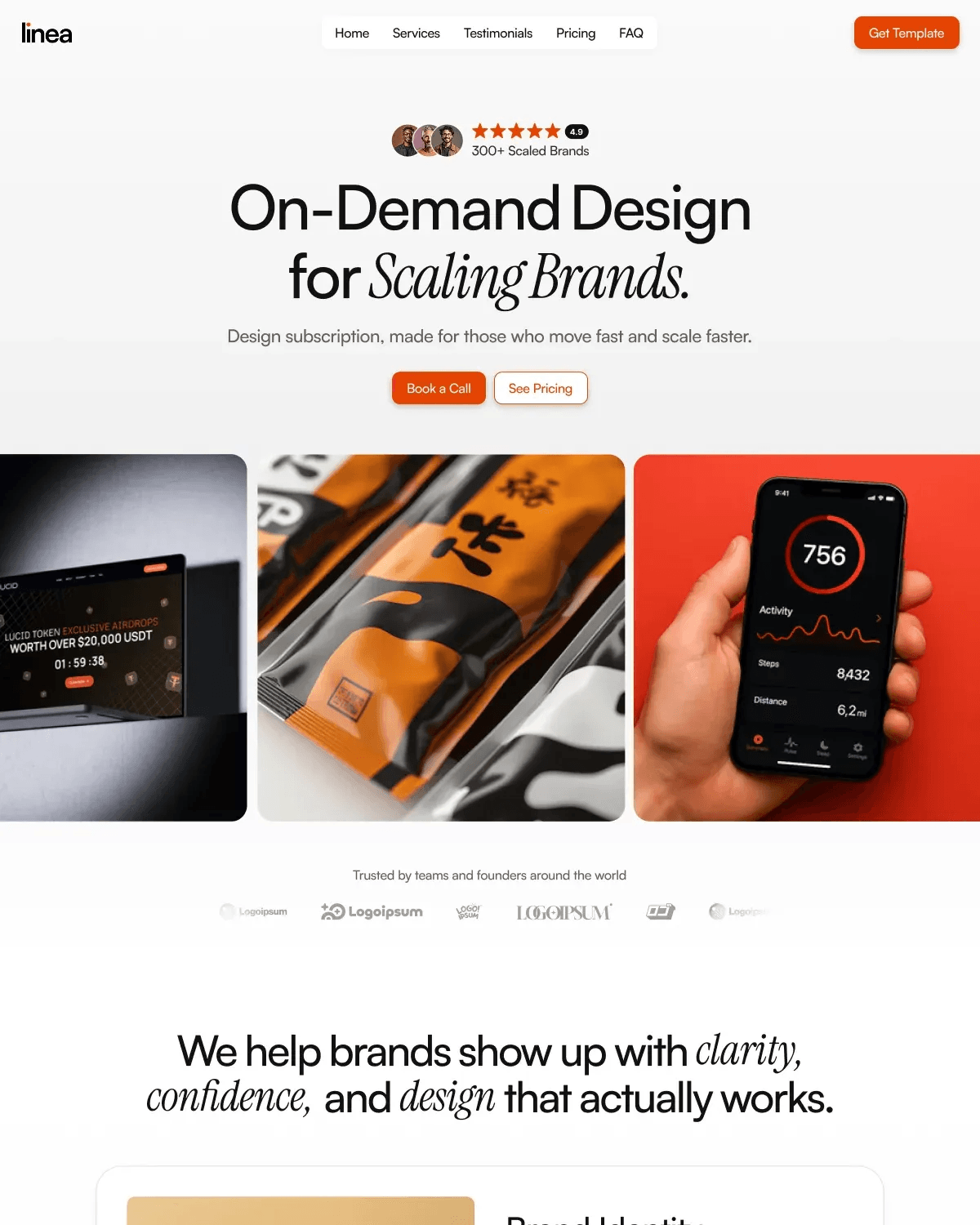 Linea - Design Subscription Template screenshot