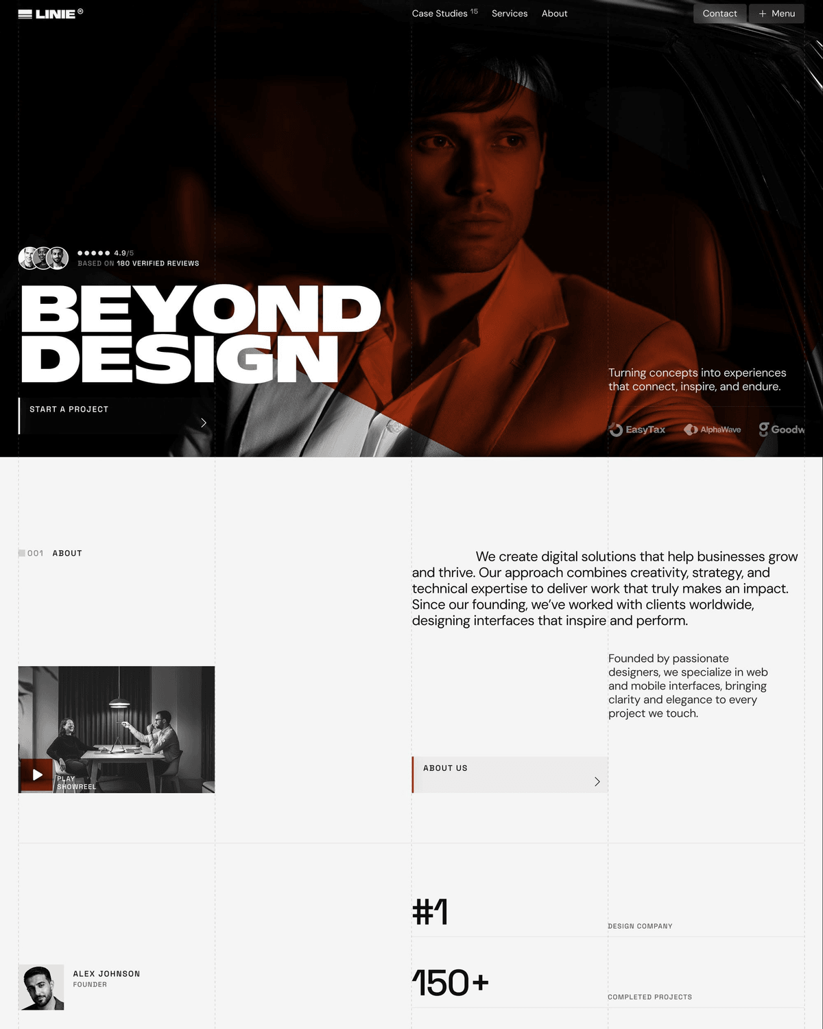 Linie - Digital Agency Website Template screenshot