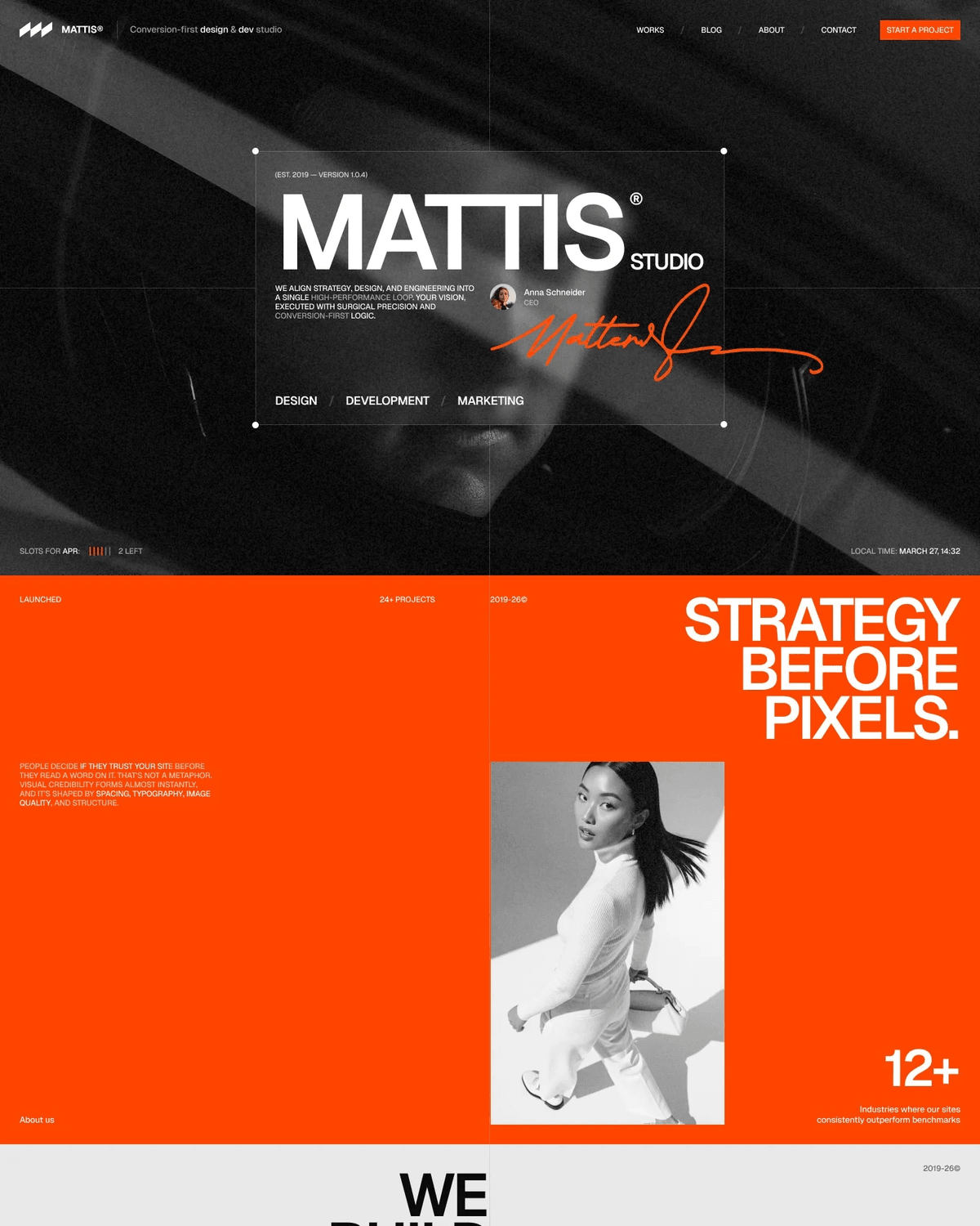Mattis® Studio - Conversion-First Design & Development Agency screenshot