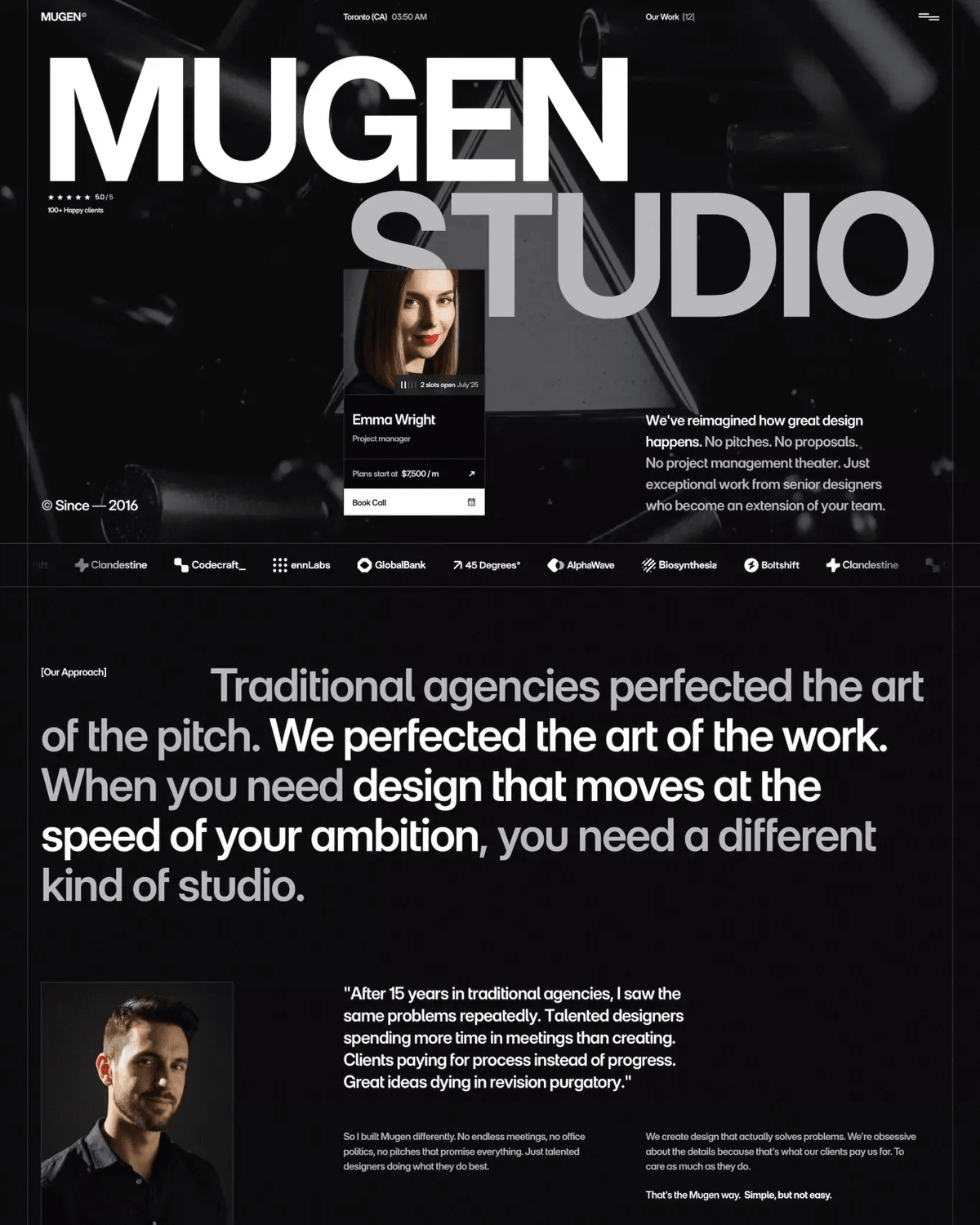 Mugen Design Studio - Framer Template screenshot