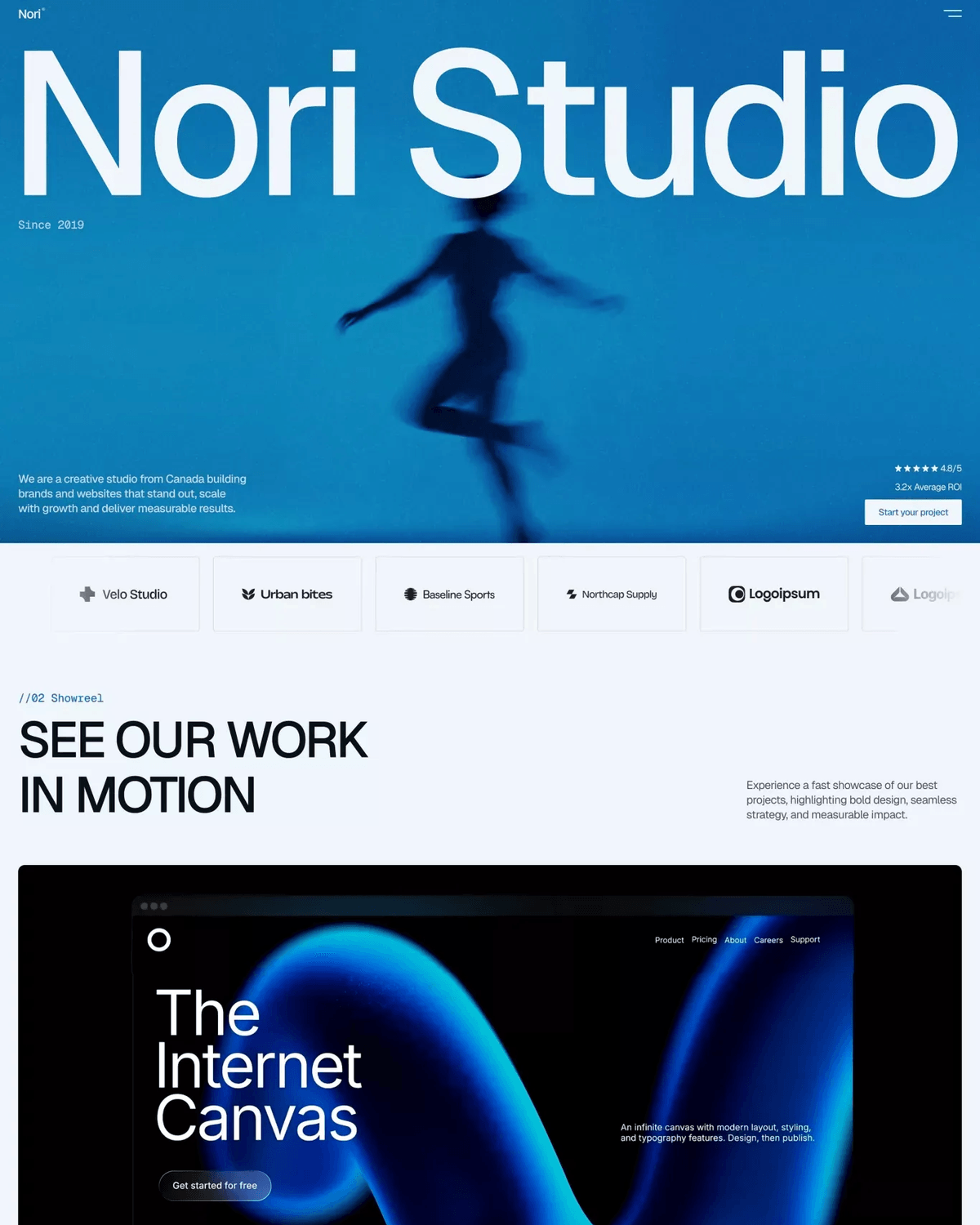 Nori Studio - Creative Agency Website Template screenshot
