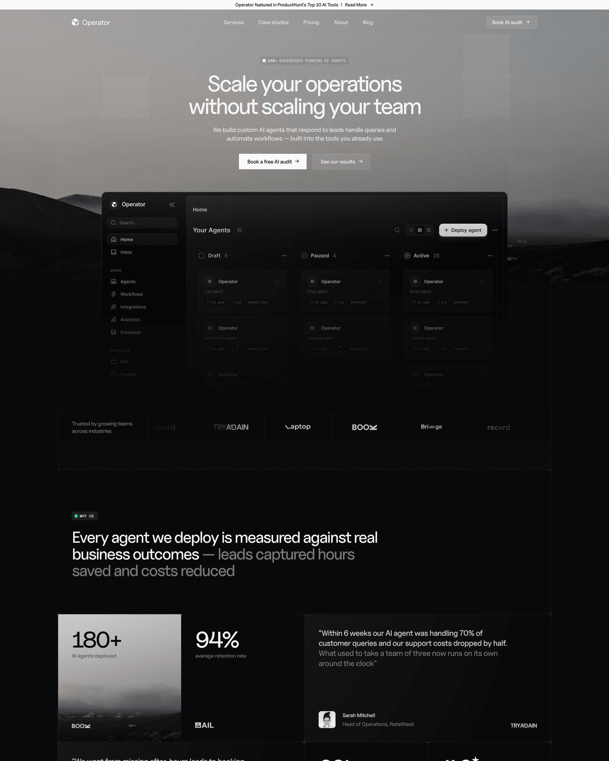 Operator - AI Agent Agency | Custom AI Agents for Business screenshot
