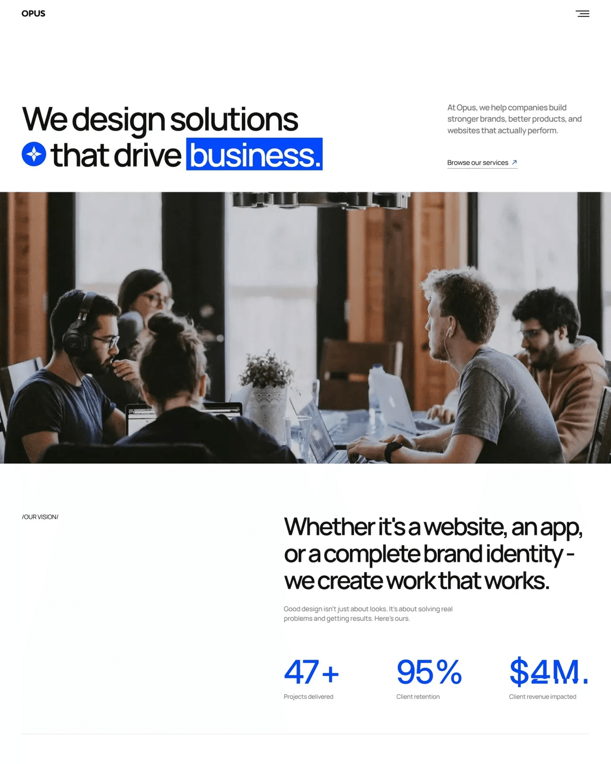 Opus - A Framer template for Digital Agencies screenshot