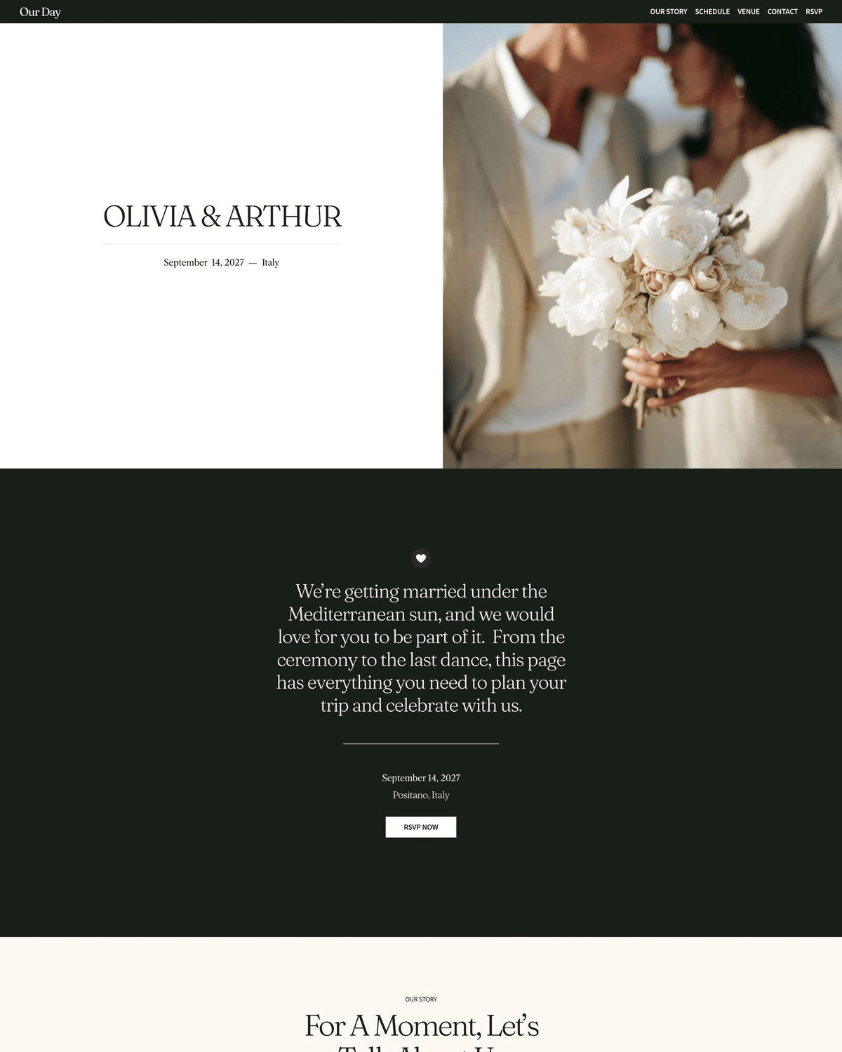 Our Day Framer Template screenshot