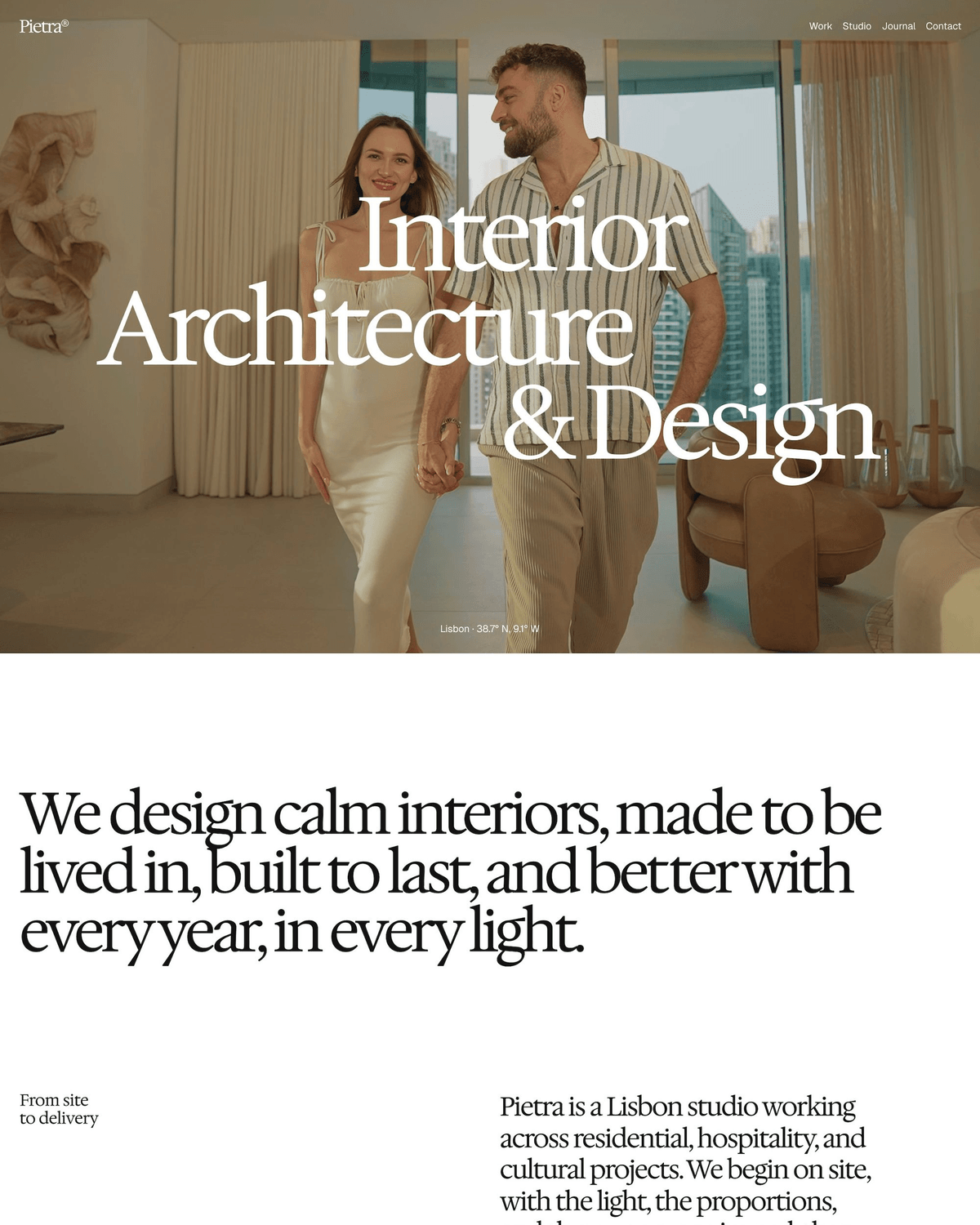 Pietra: Interior Design Studio Template screenshot