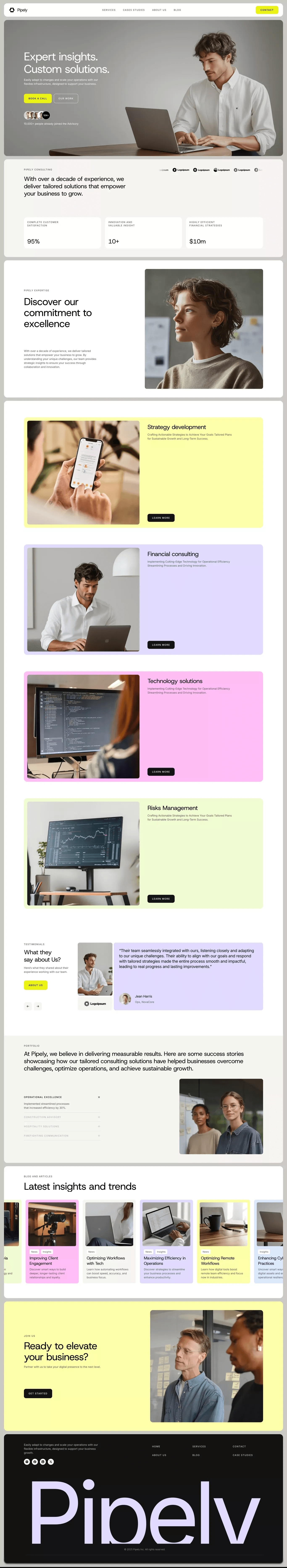 Pipely - Technology Website Template for Framer desktop screenshot