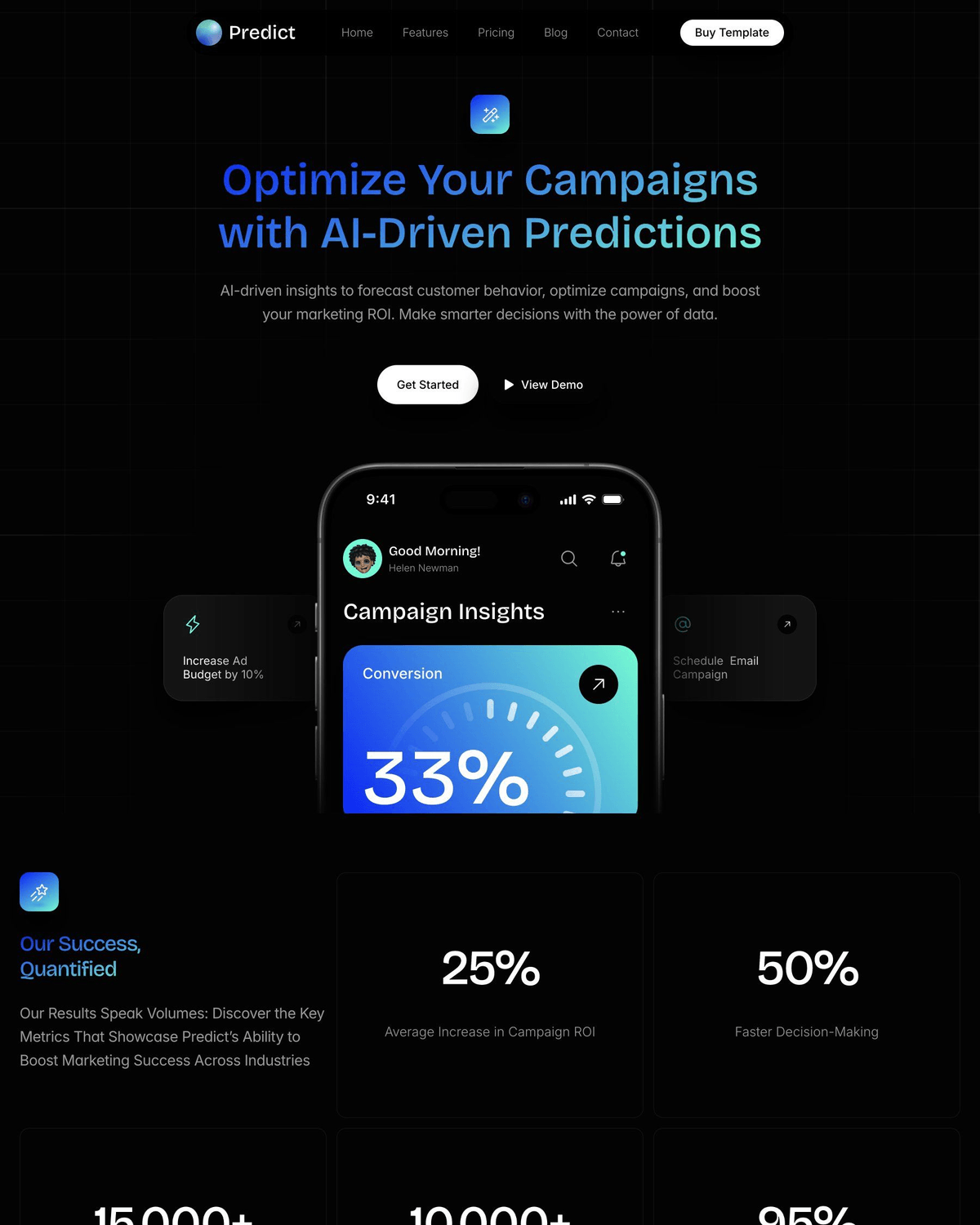 Predict - AI Marketing SAAS screenshot