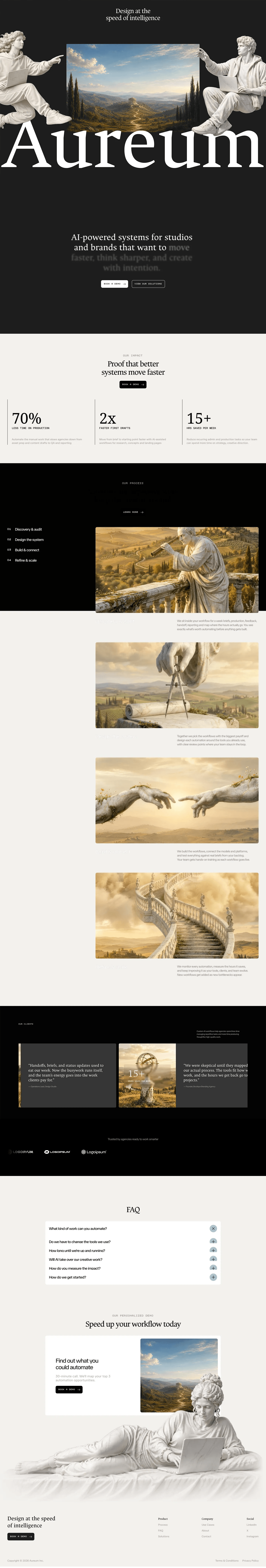 Renaissance - AI Agency Website Template desktop screenshot