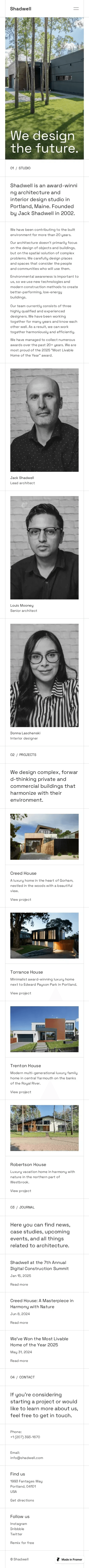Shadwell - Architecture Framer Template mobile screenshot