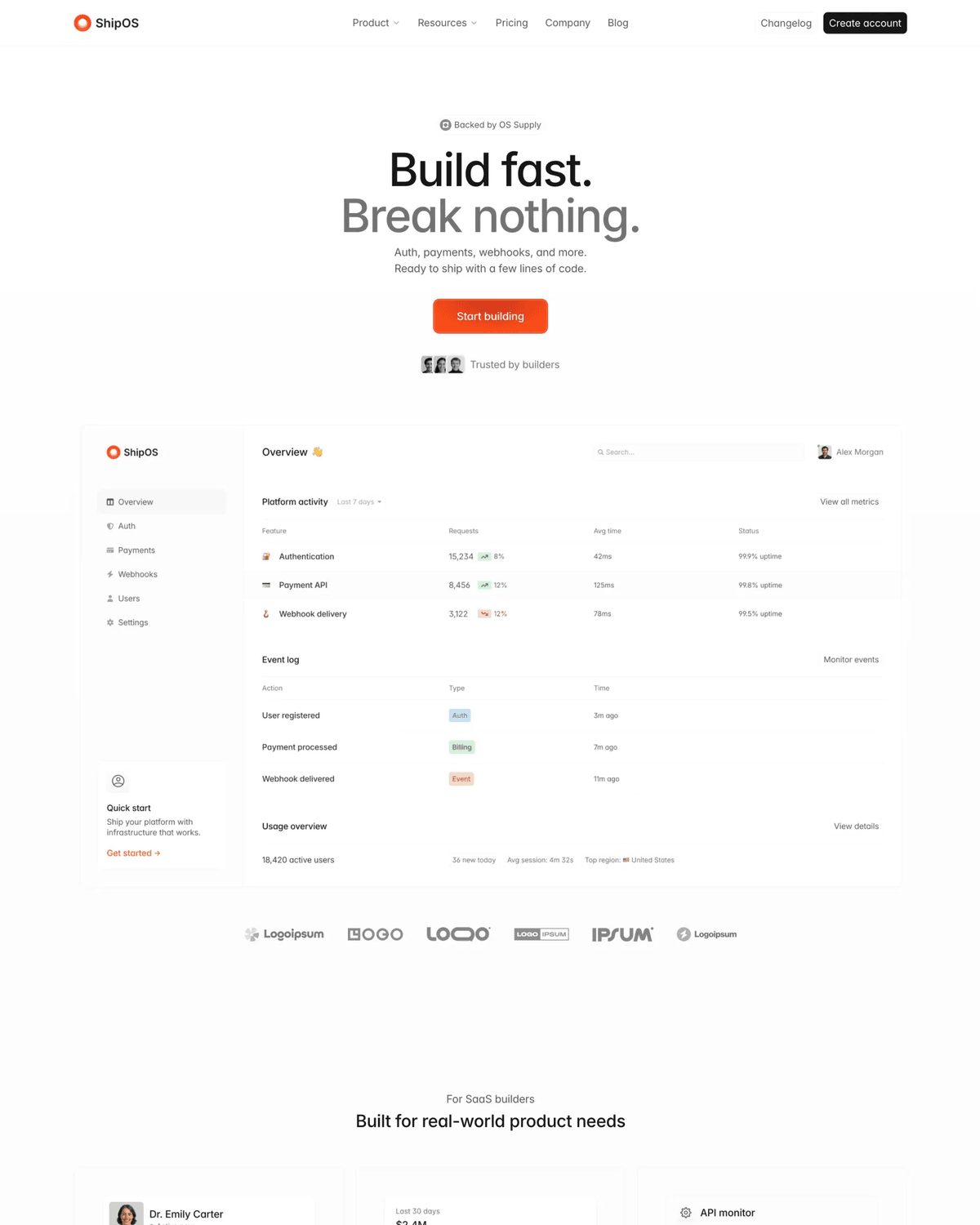 ShipOS - SaaS Framer Template screenshot