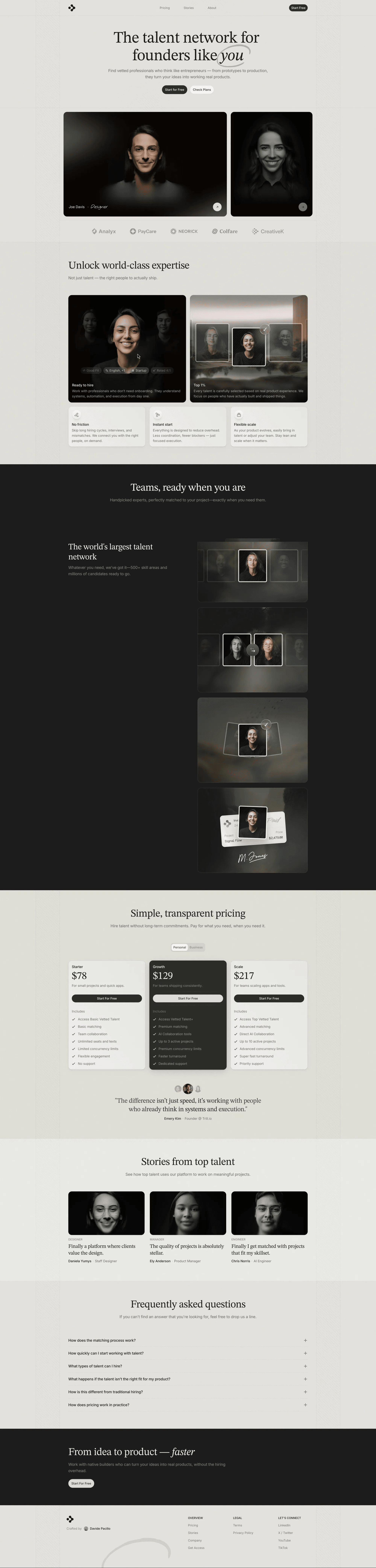 Talio - Framer Website Template for AI & SaaS desktop screenshot