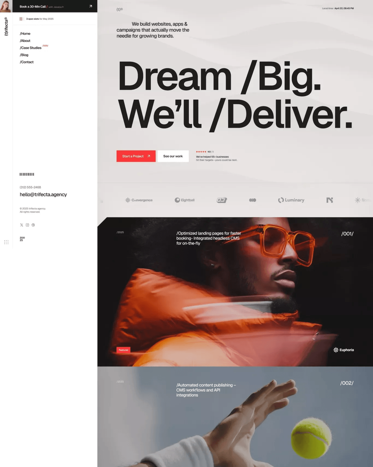 Trifecta - Creative Digital Studio Built with Framer screenshot