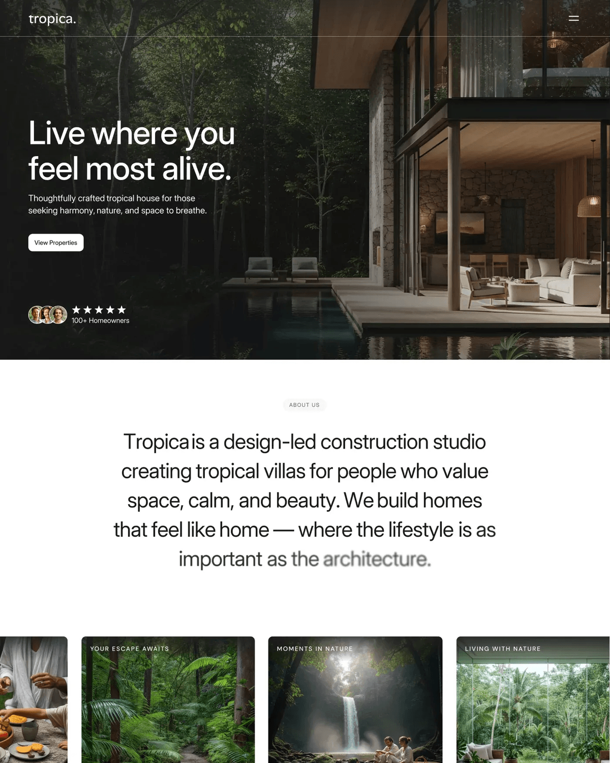 Tropica - Real Estate Property Villa Listing screenshot