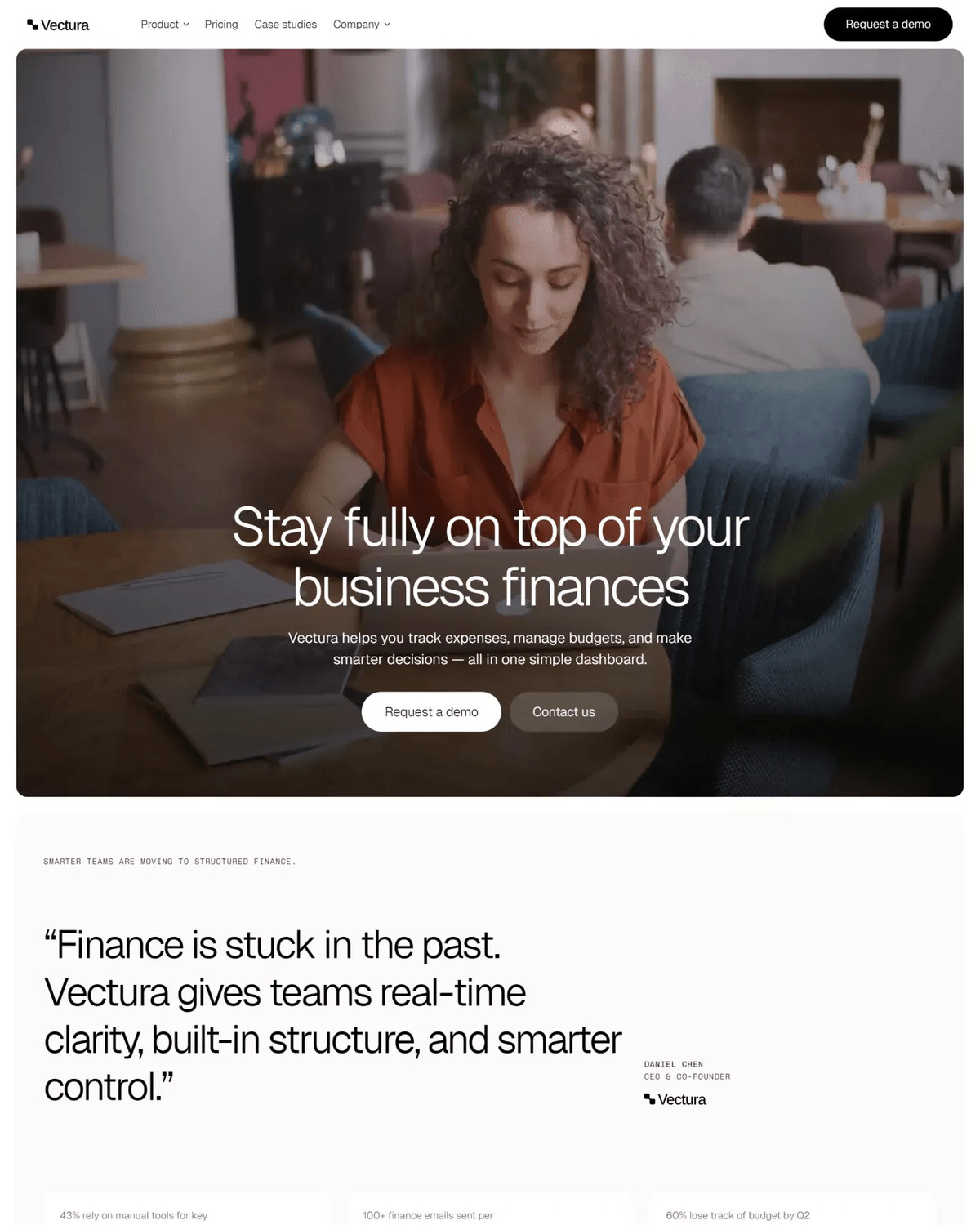 Vectura - Fintech Framer Website Template screenshot