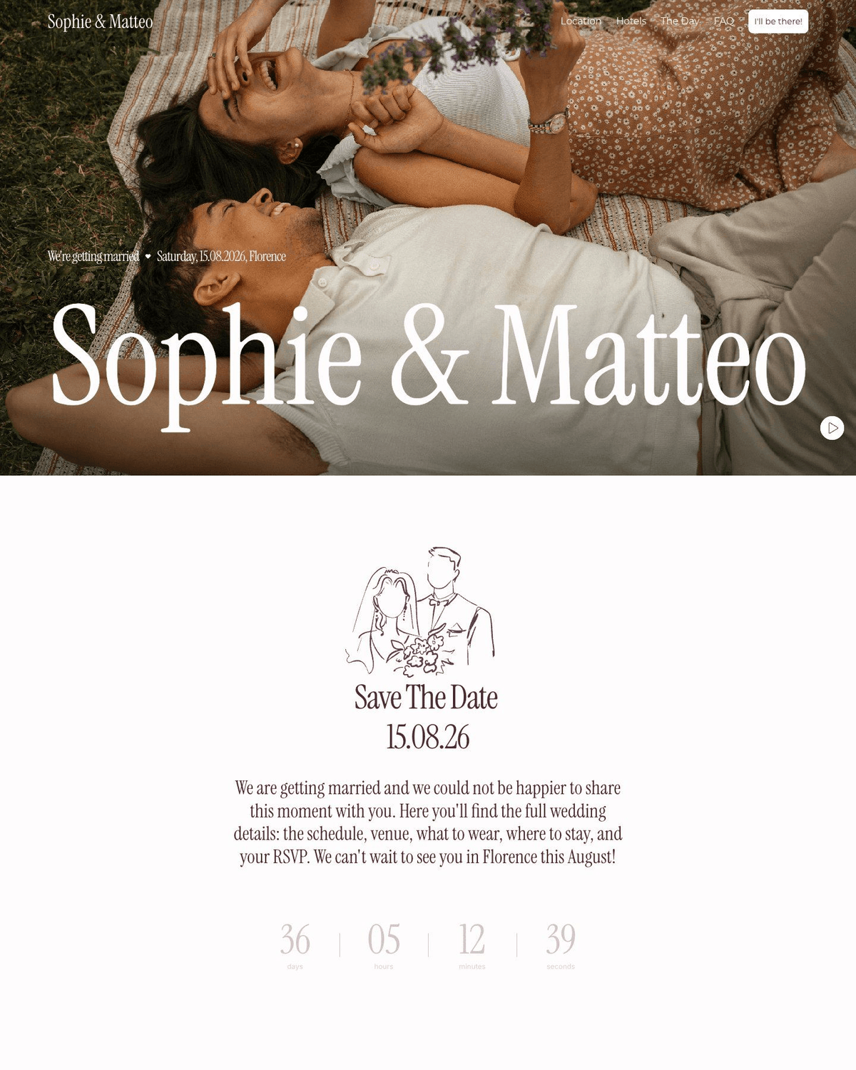 Wedded · Wedding Invitation Website Template screenshot