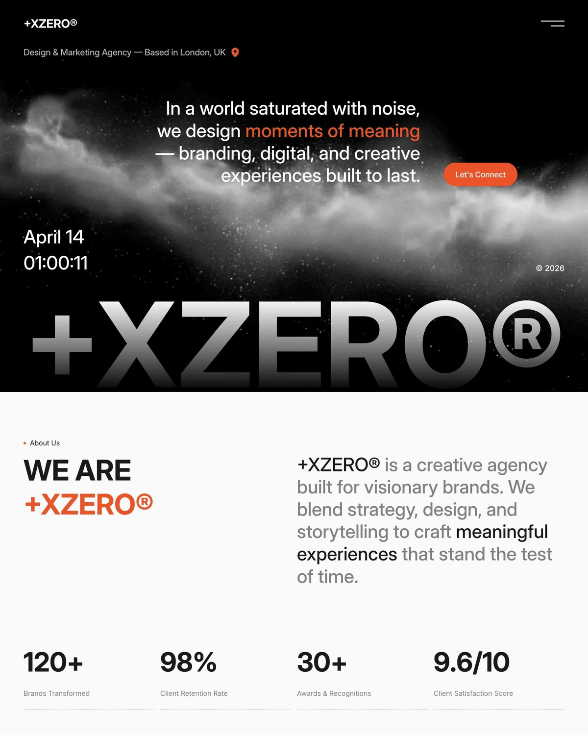 +XZERO® - Design Agency Template screenshot