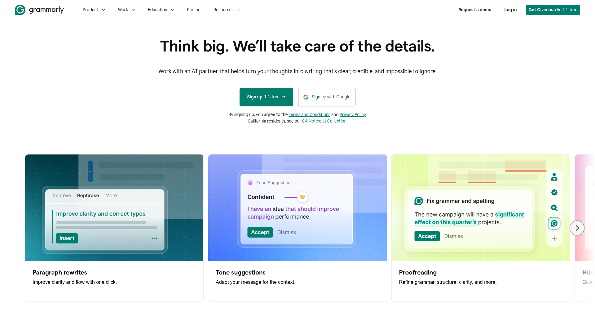 Grammarly preview